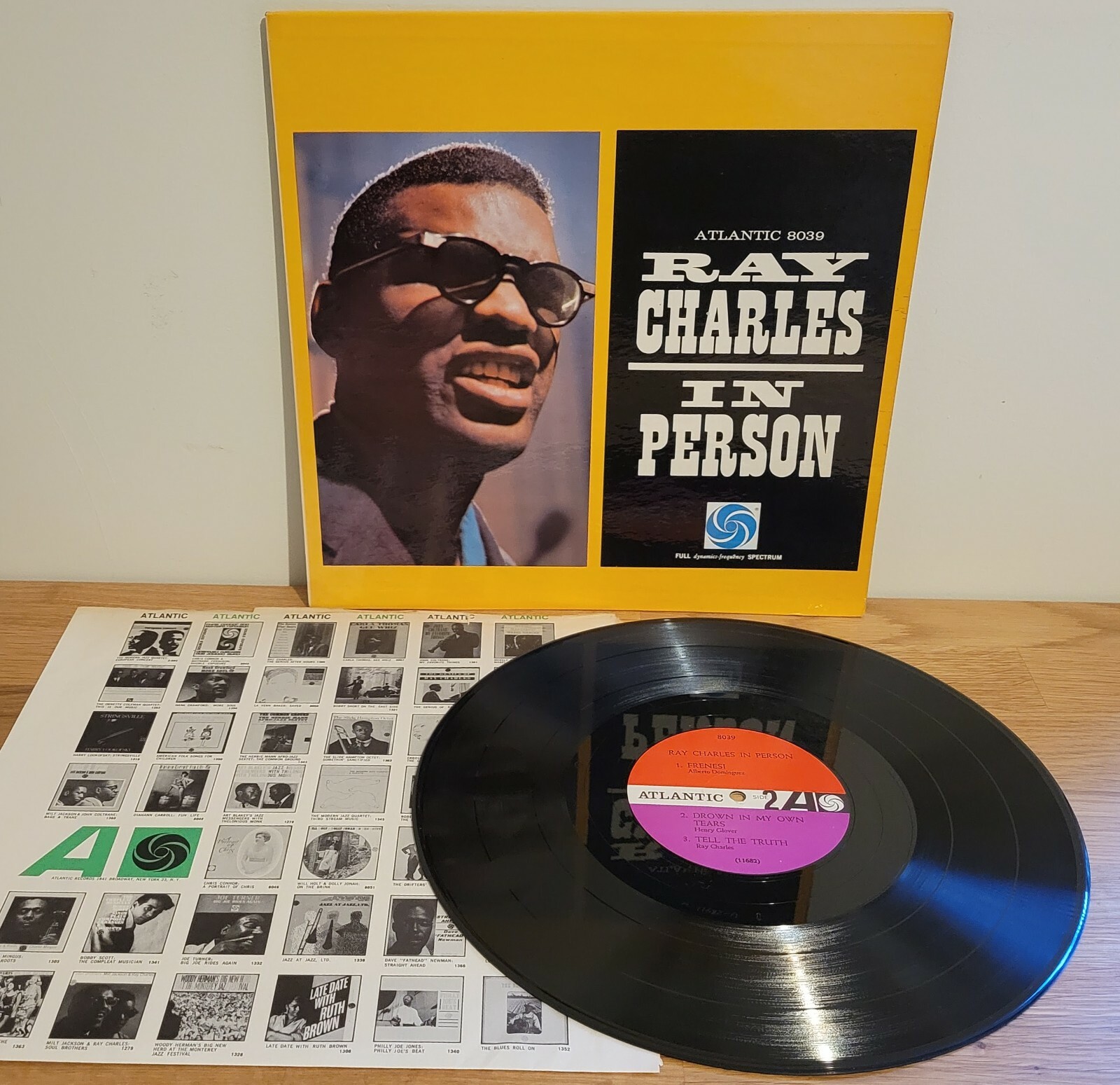 Ray Charles In Person Atlantic Records LP Mono Pressing Red & Plum With Sleeve