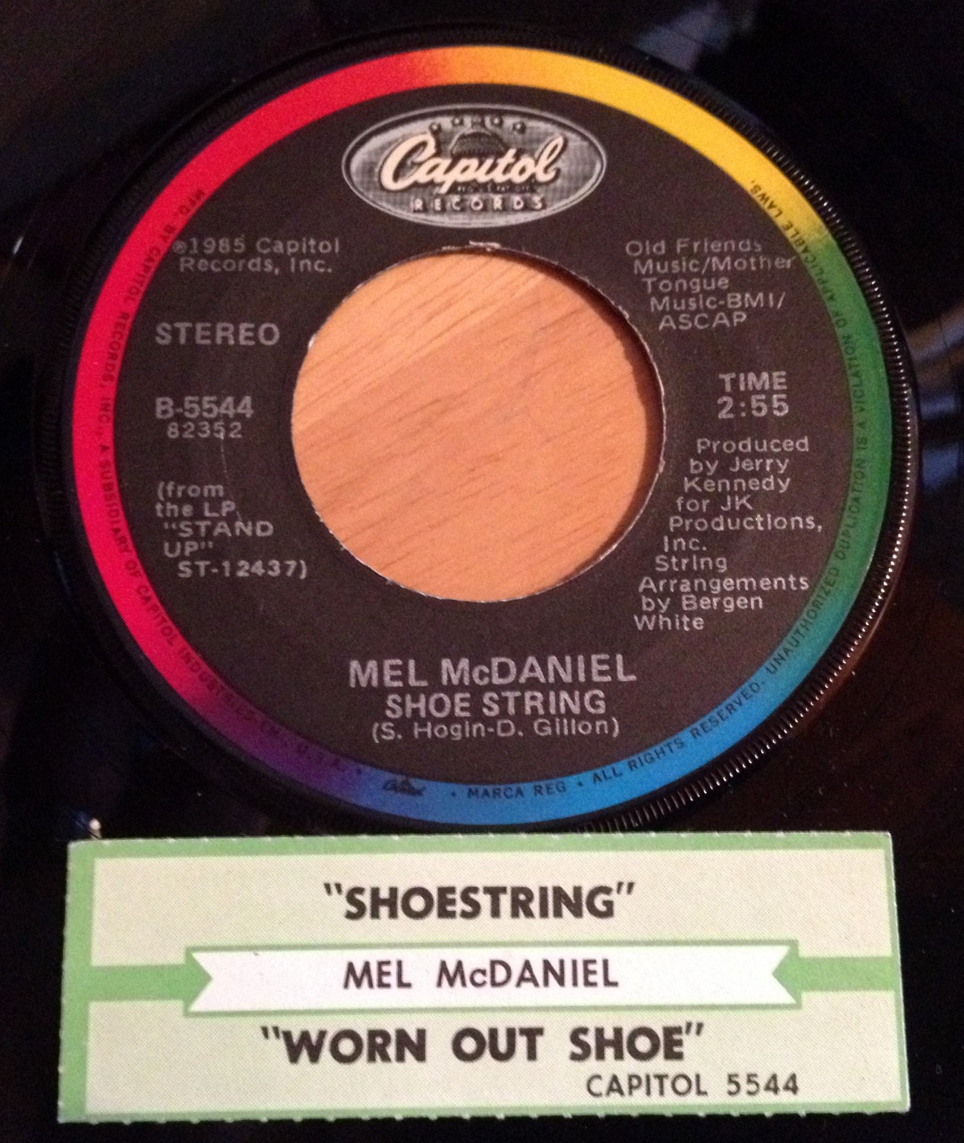 Mel McDaniel 45 Shoe String / Worn Out Shoe w/ts
