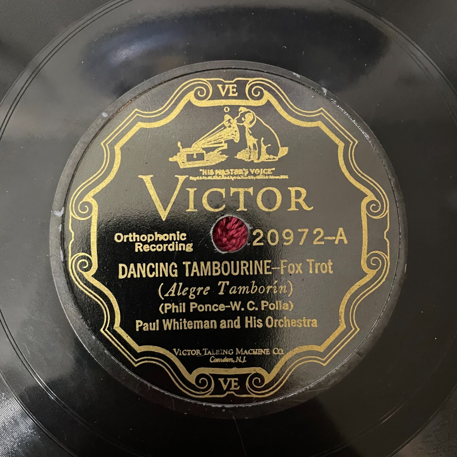 78RPM Paul Whiteman and His Orchestra 10″ Victor 20972 (Jazz, Pop, Vocal, 1927)