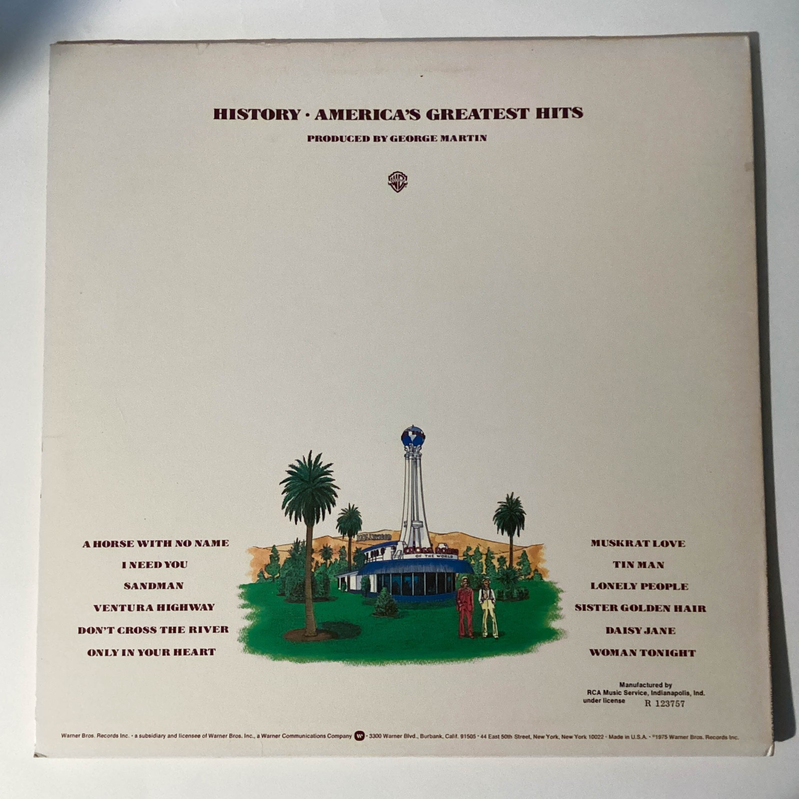 America History America’s Greatest Hits Vintage Vinyl LP Ultrasonic Cleaned