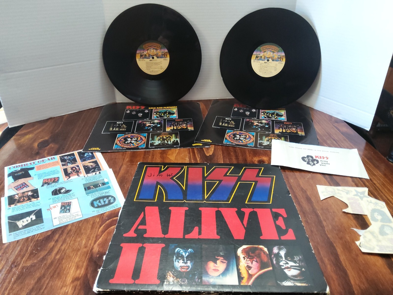 KISS Alive II, 1977 Pressing LP With Stuff