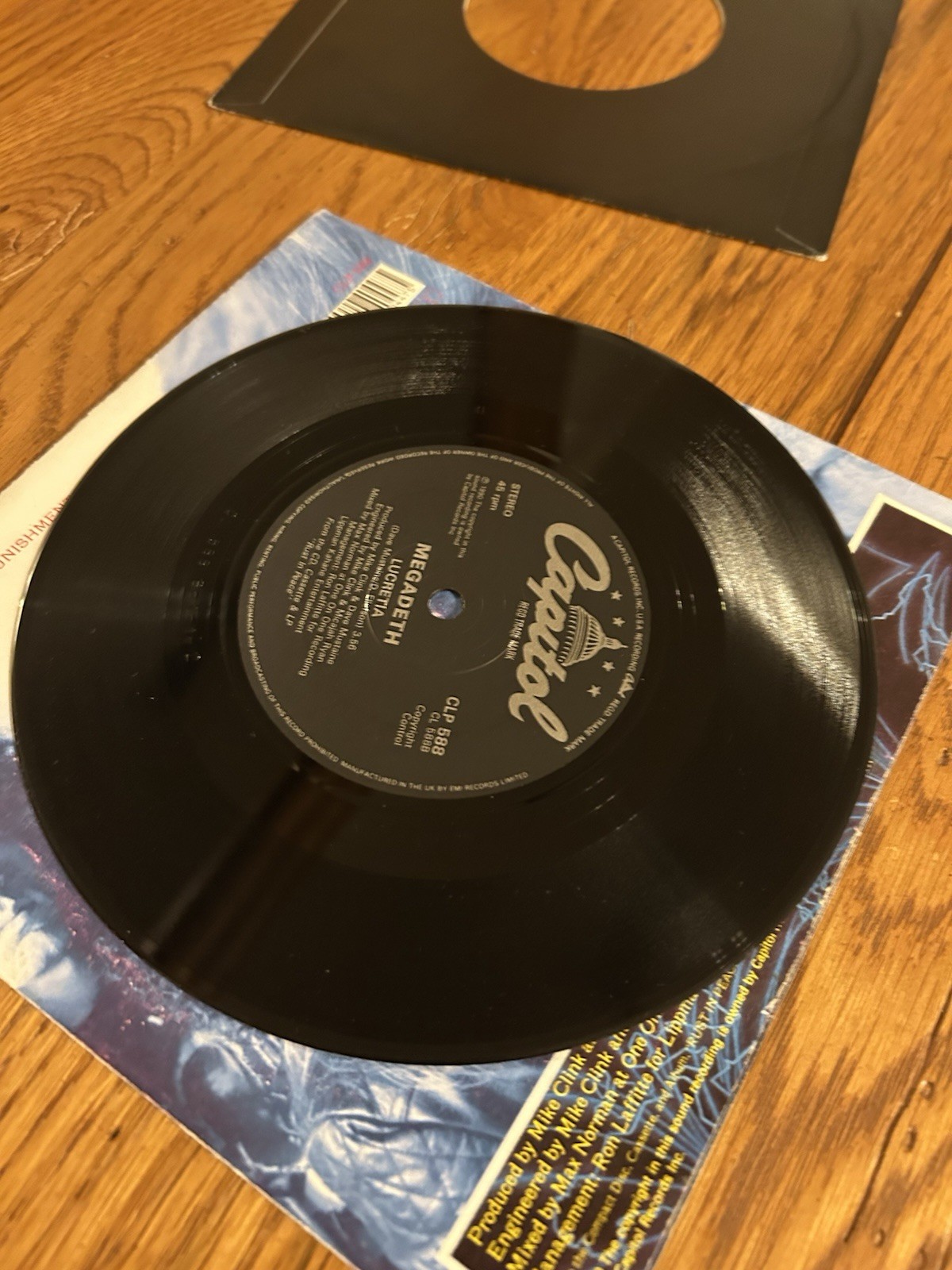 Megadeth Holy Wars With Poster 7 Inch