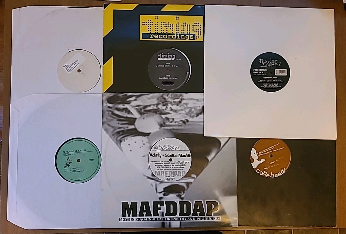 6 Lot Electronica -Freebase -Activity&Science..-Taegk- Conehead-GFlame&MrG-Mezz