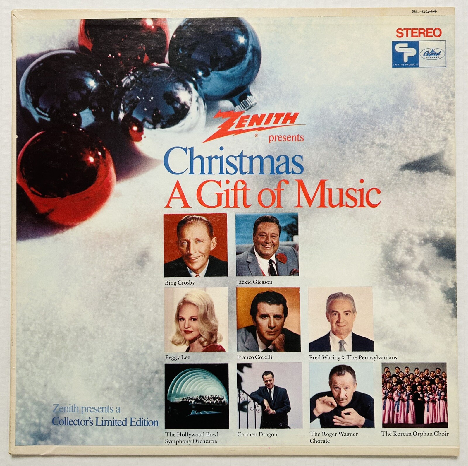 Various ZENITH PRESENTS CHRISTMAS A GIFT OF MUSIC 1967 Capitol Ultrasonic Clean