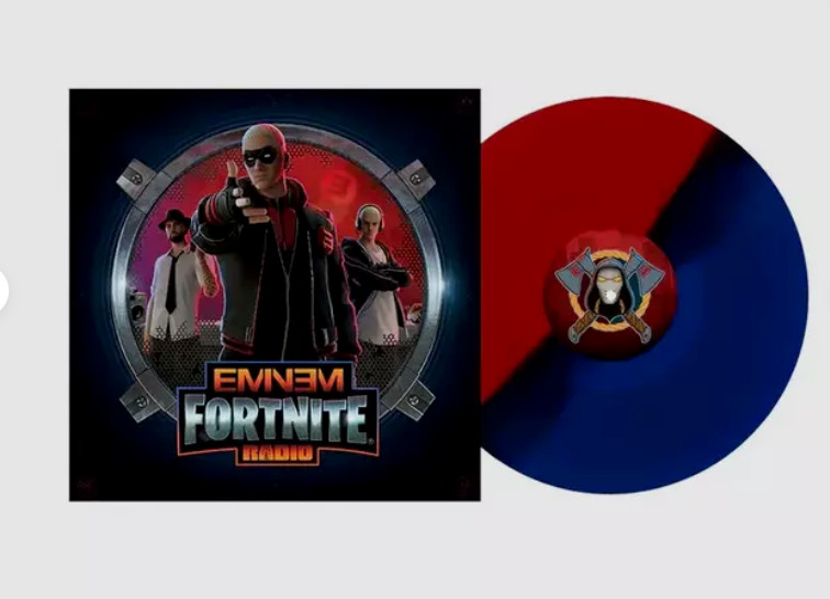 NEW SEALED BLUE/RED Eminem x Fortnite Radio Split Vinyl LP Numbered Limited
