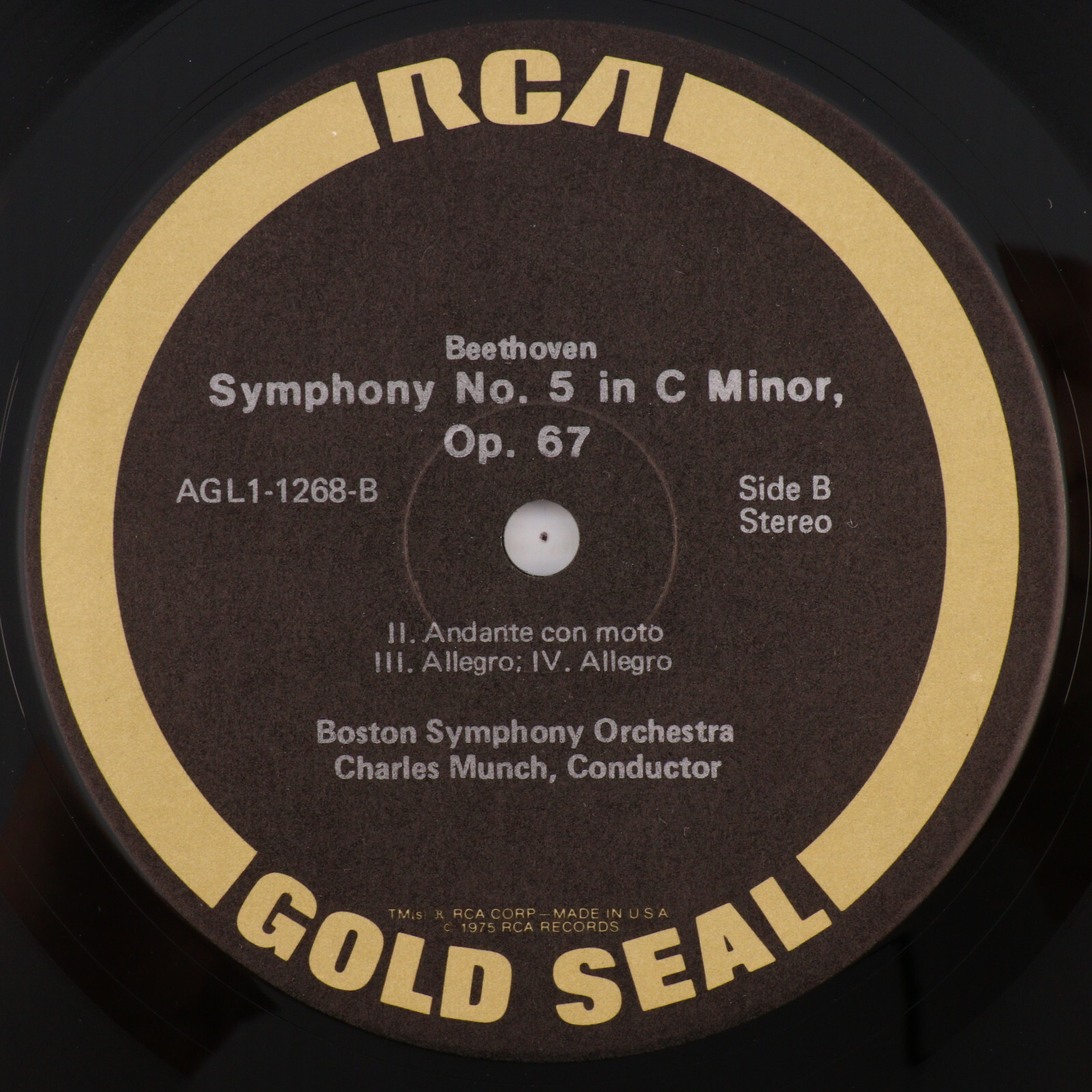 Beethoven, Schubert, Munchl – Symphony No. 5, 8 – 197 Stereo LP Record AGL1-1268