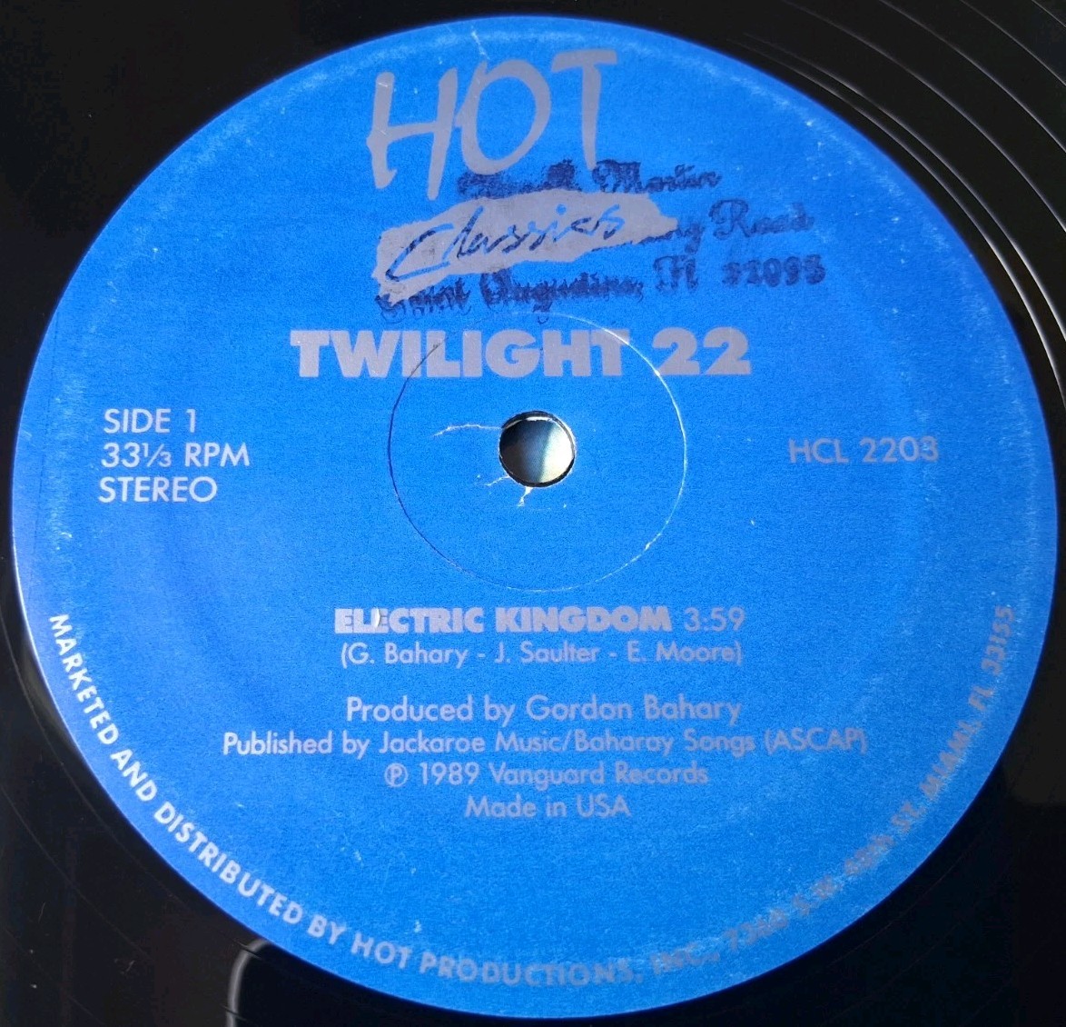 Twilight 22 – Electric Kingdom / Siberian Nights 12″ Reissue – 1989 Hot Classics