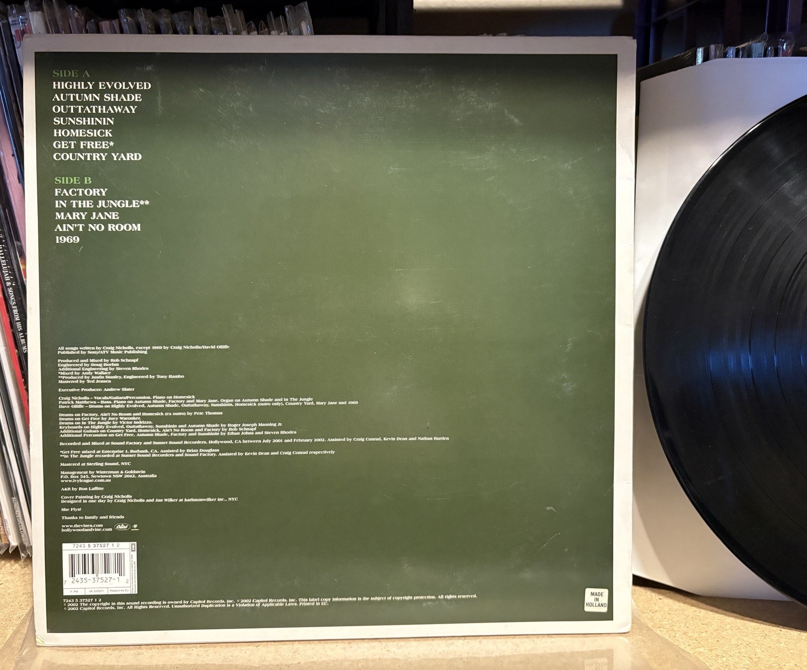 THE VINES Highly Evolved 2002 Vinyl LP EU Original Pressing Capitol Records VG