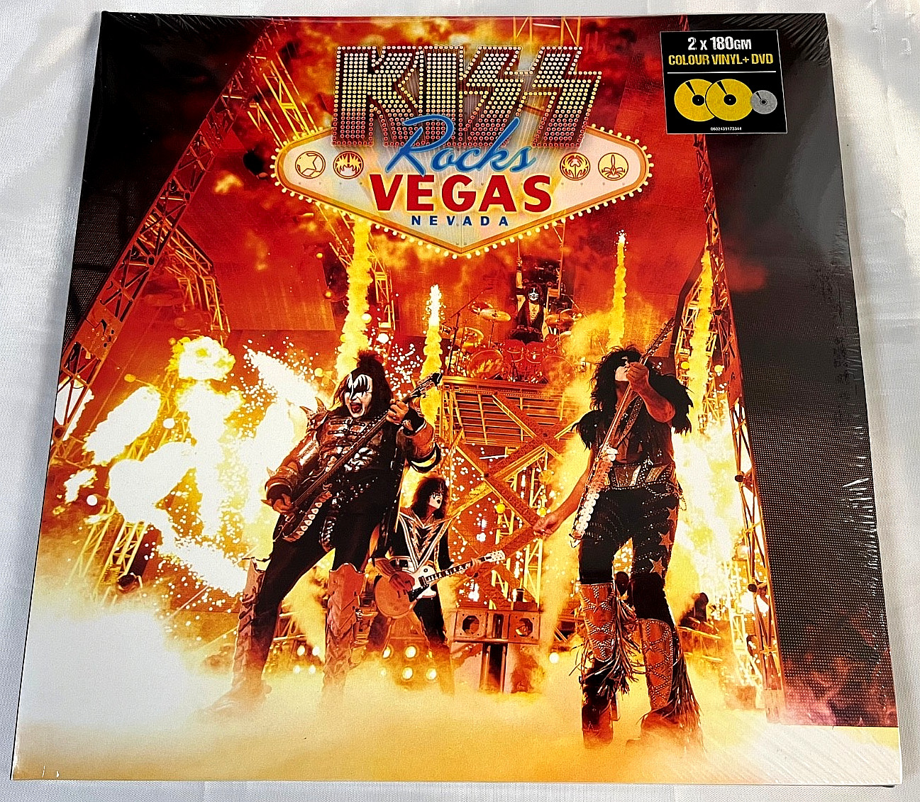 Kiss – Rocks Vegas – 2LP Yellow Color Vinyl + DVD 2016 Live 180G Import Sealed