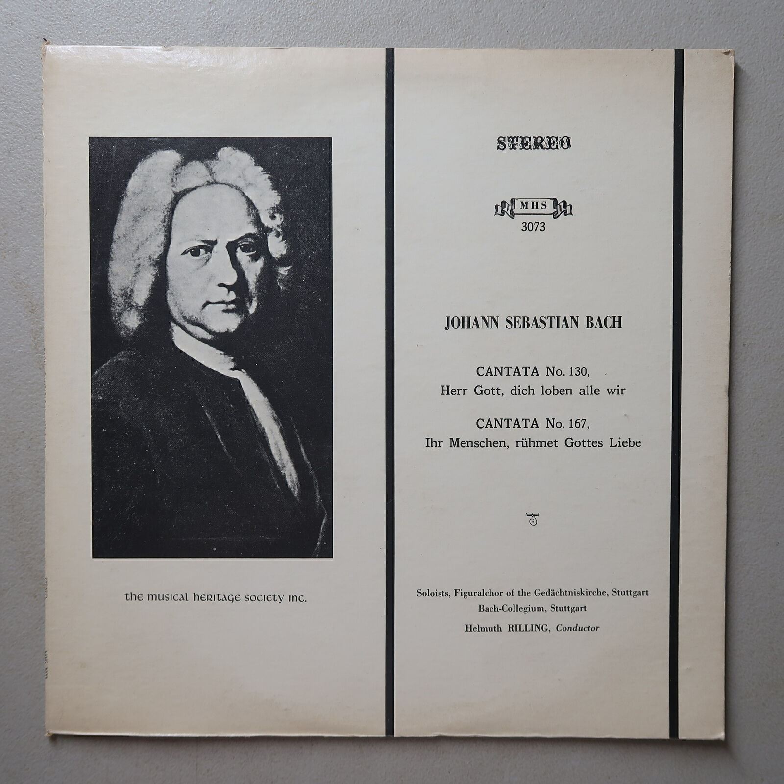 JOHANN SEBASTIAN BACH CANTATA NO. 130/167 VINYL LP MHS VG 81