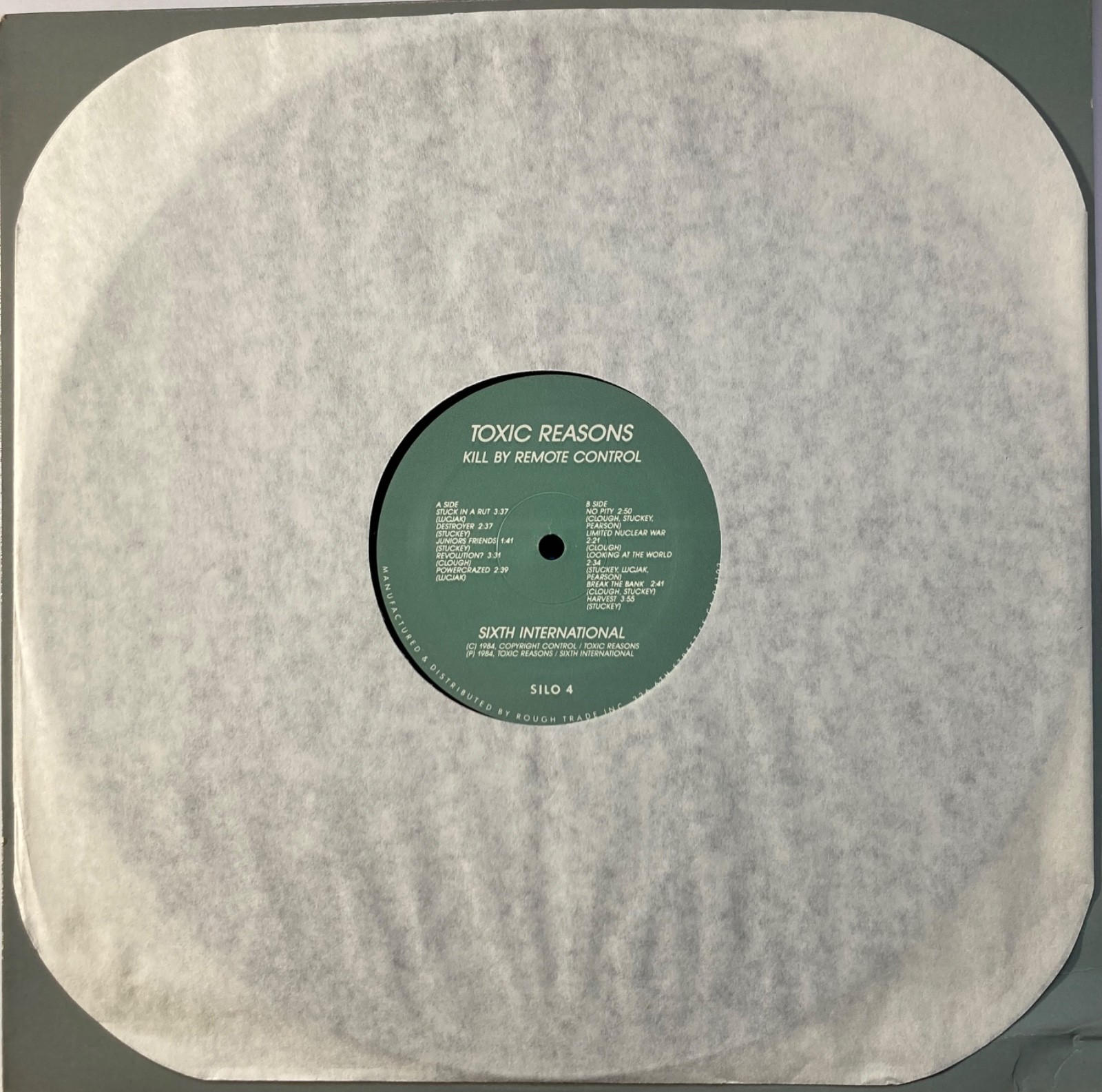 TOXIC REASONS Kill By Remote Control 1984 LP on Sixth International #SILO 4