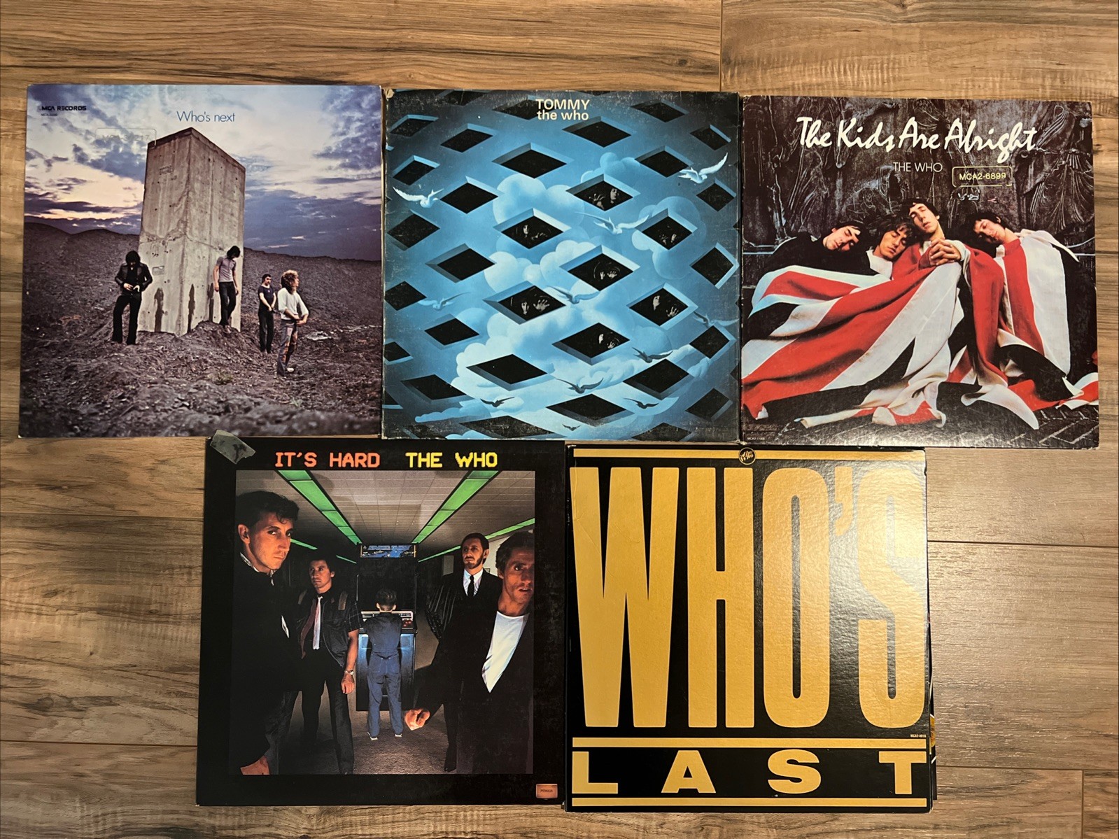 THE WHO Vinyl Record LPs WHO’S LAST TOMMY Who’s Next IT’S HARD Lot Of 5