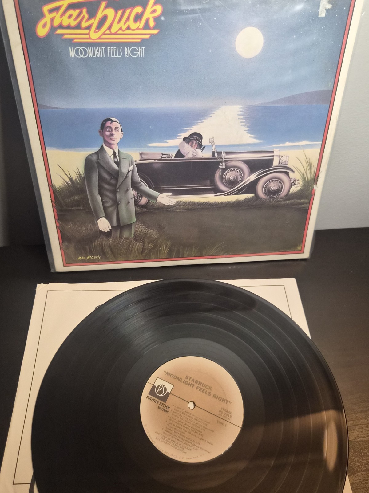 STARBUCK “MOONLIGHT FEELS RIGHT” LP RECORD 1976 Rock Pop Music EX