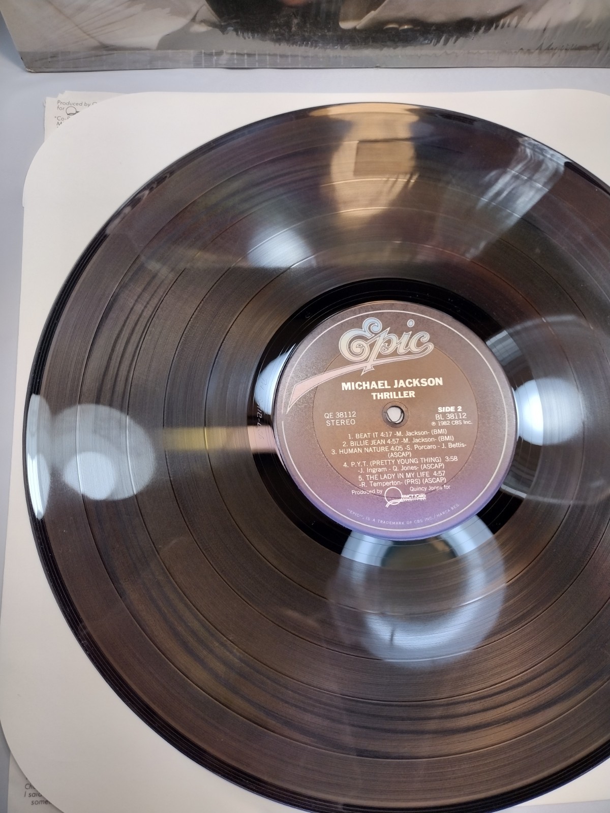 MICHAEL JACKSON Thriller EPIC LP VG gatefold SHRINK