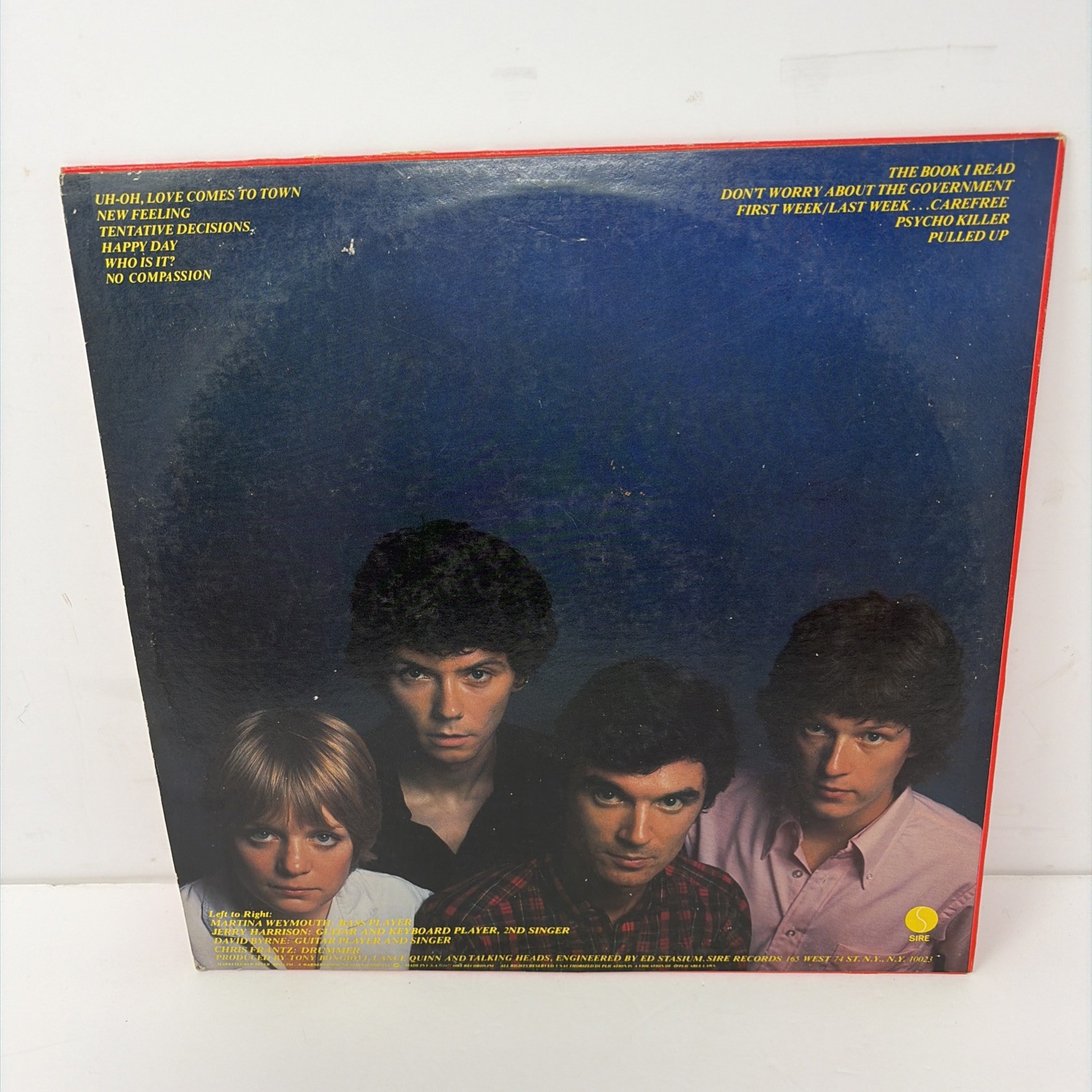 TALKING HEADS 77 SIRE LP,SR 6036 EX Vinyl Record – 1977