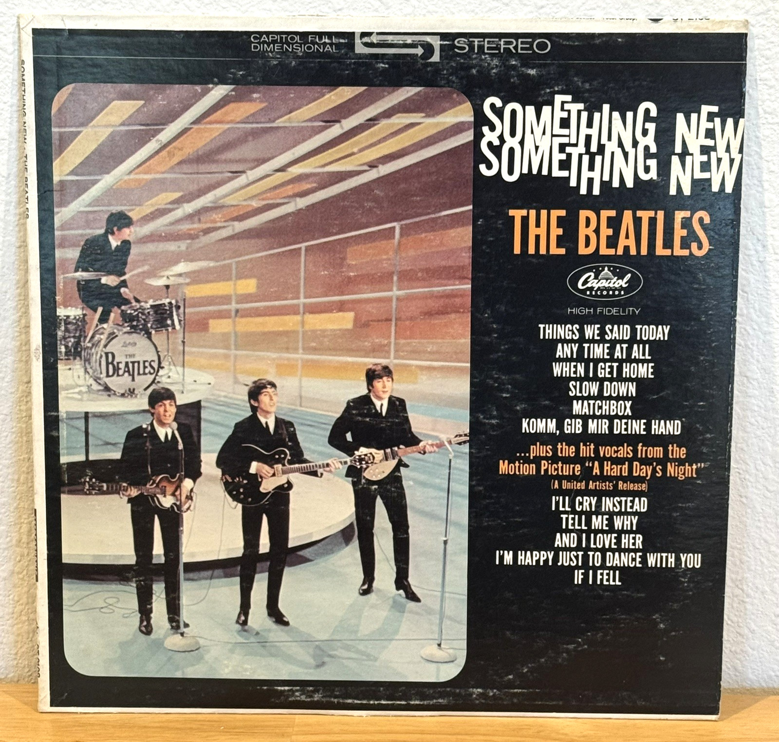 Vintage Beatles Something New Apple Label ST-2108 Stereo LP Vinyl Record Album