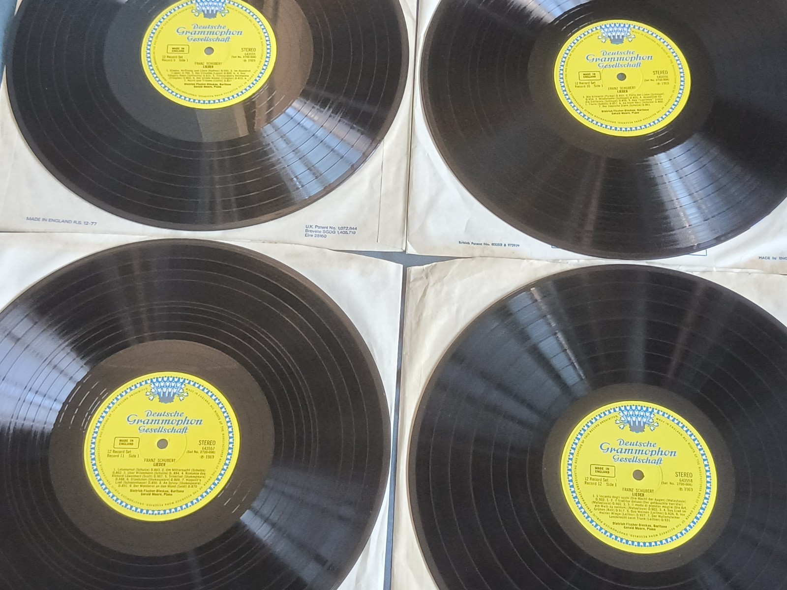 Franz Schubert Lieder Volume 1: 12 x LP Boxset ,Deutsche Grammophon, Booklet VG+
