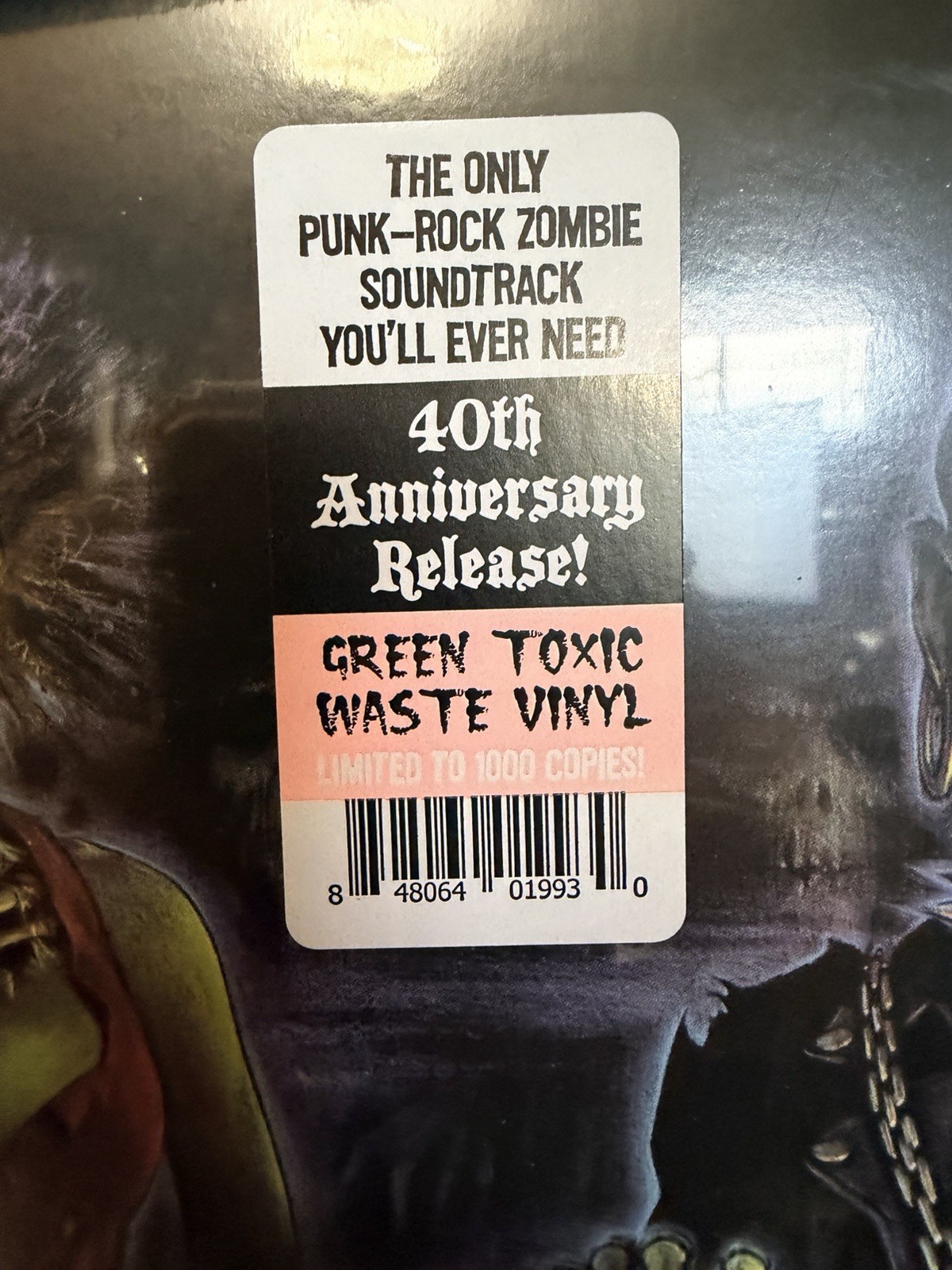 RETURN OF THE LIVING DEAD Soundtrack LE LP GREEN TOXIC WASTE Vinyl MINT Sealed