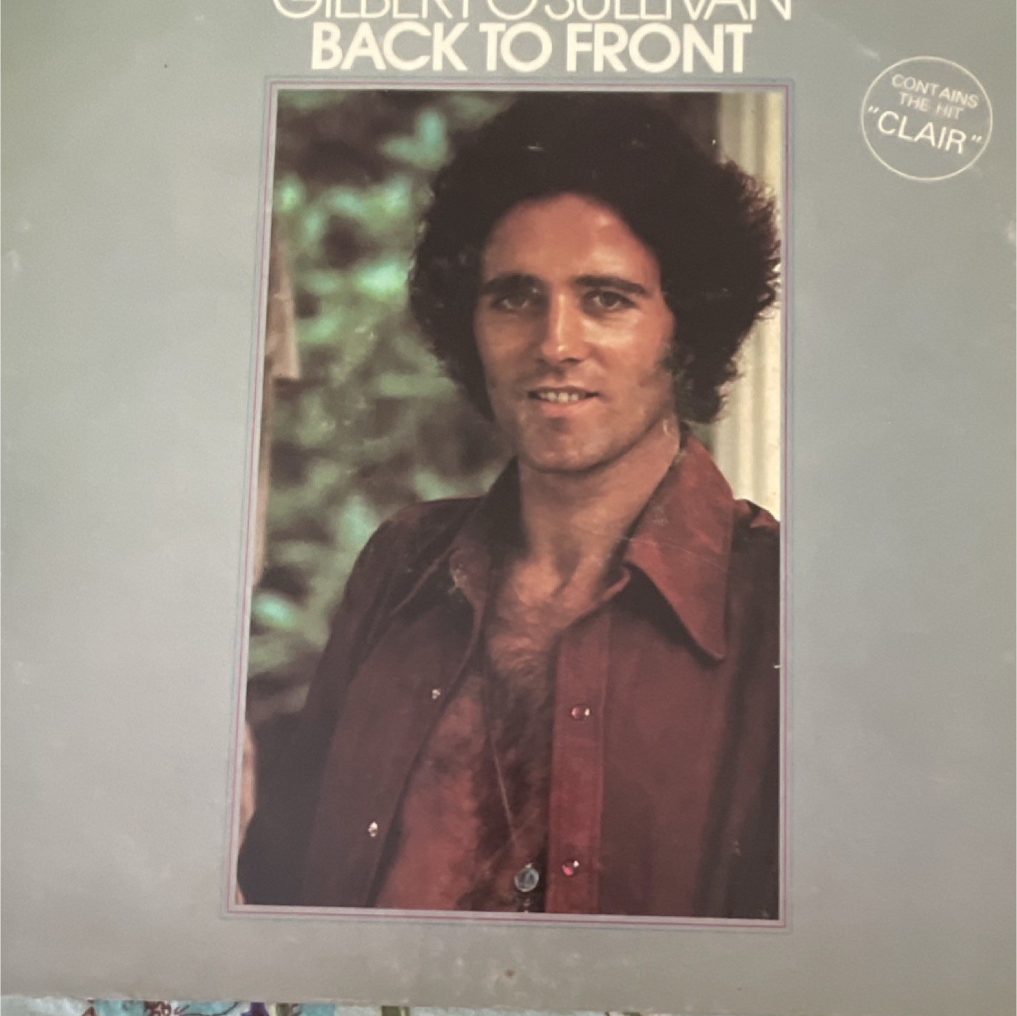 Gilbert O’Sullivan – Back to Front LP MAM Pop Rock 1970s 12″ Vinyl 33 RPM