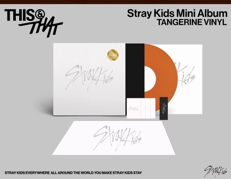 STRAY KIDS THIS & THAT 4VINYL LP BUNDLE WITH POSTER, LYRIC PAPER, BOOKMARK, CARD