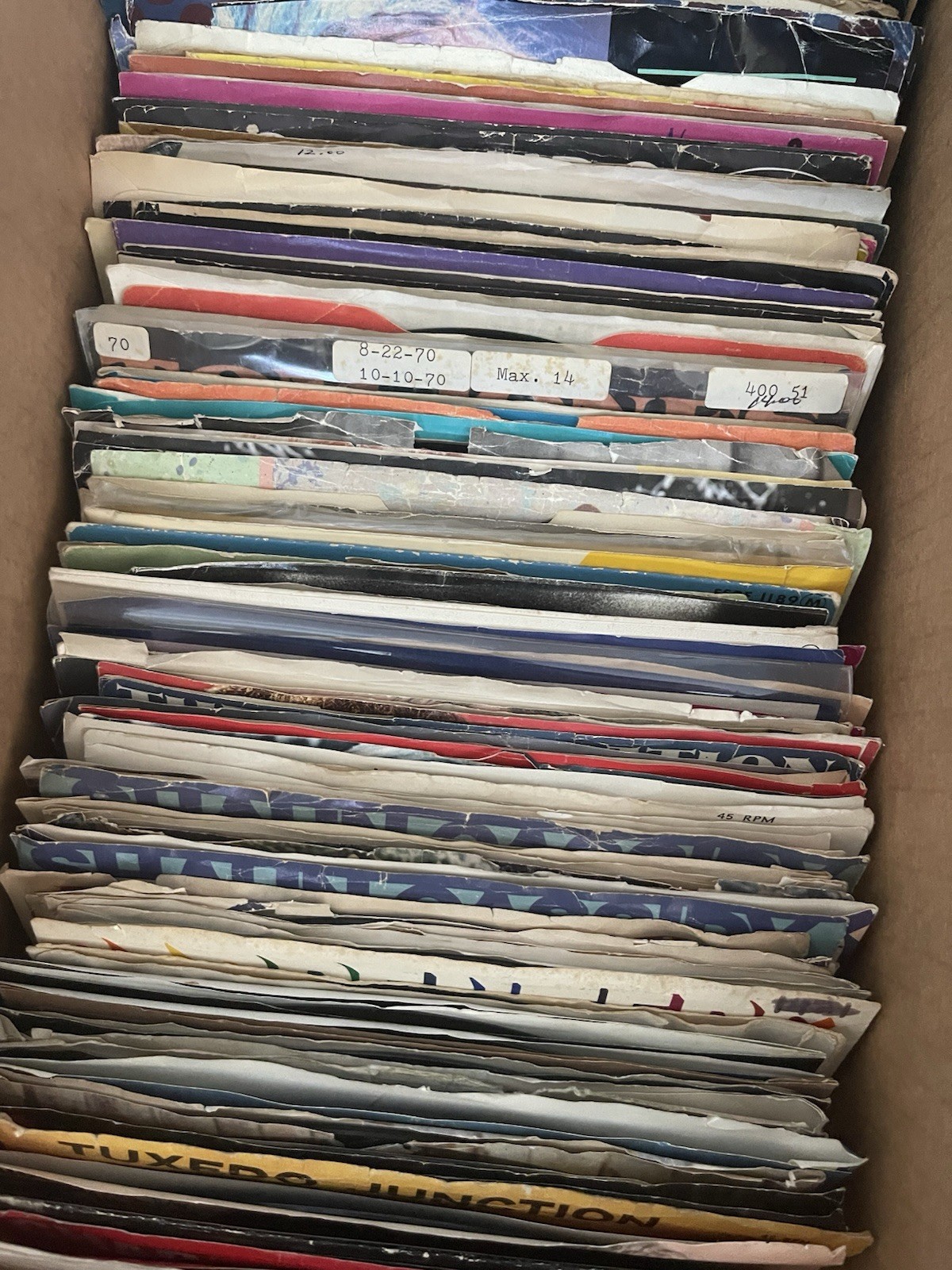 Lot Of 100 50s & 60s Picture Sleeve 45rpm Records Untested