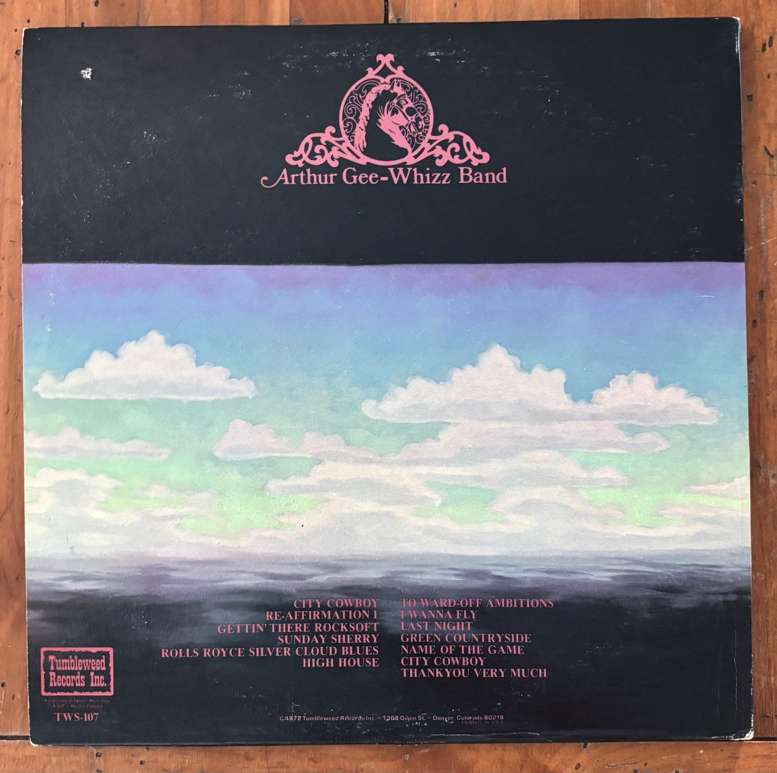 Arthur Gee-Whizz Band – City Cowboy LP (1972 Tumbleweed Records, US Pressing)