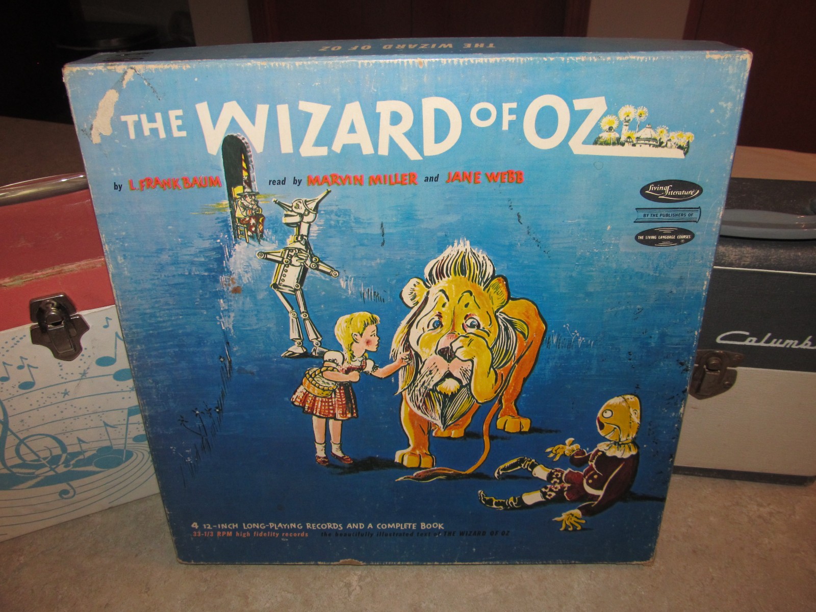 THE WIZARD Of OZ – Rare 4 Vinyl Lp Box Set & Book – Vintage 1960 L. Frank Baum