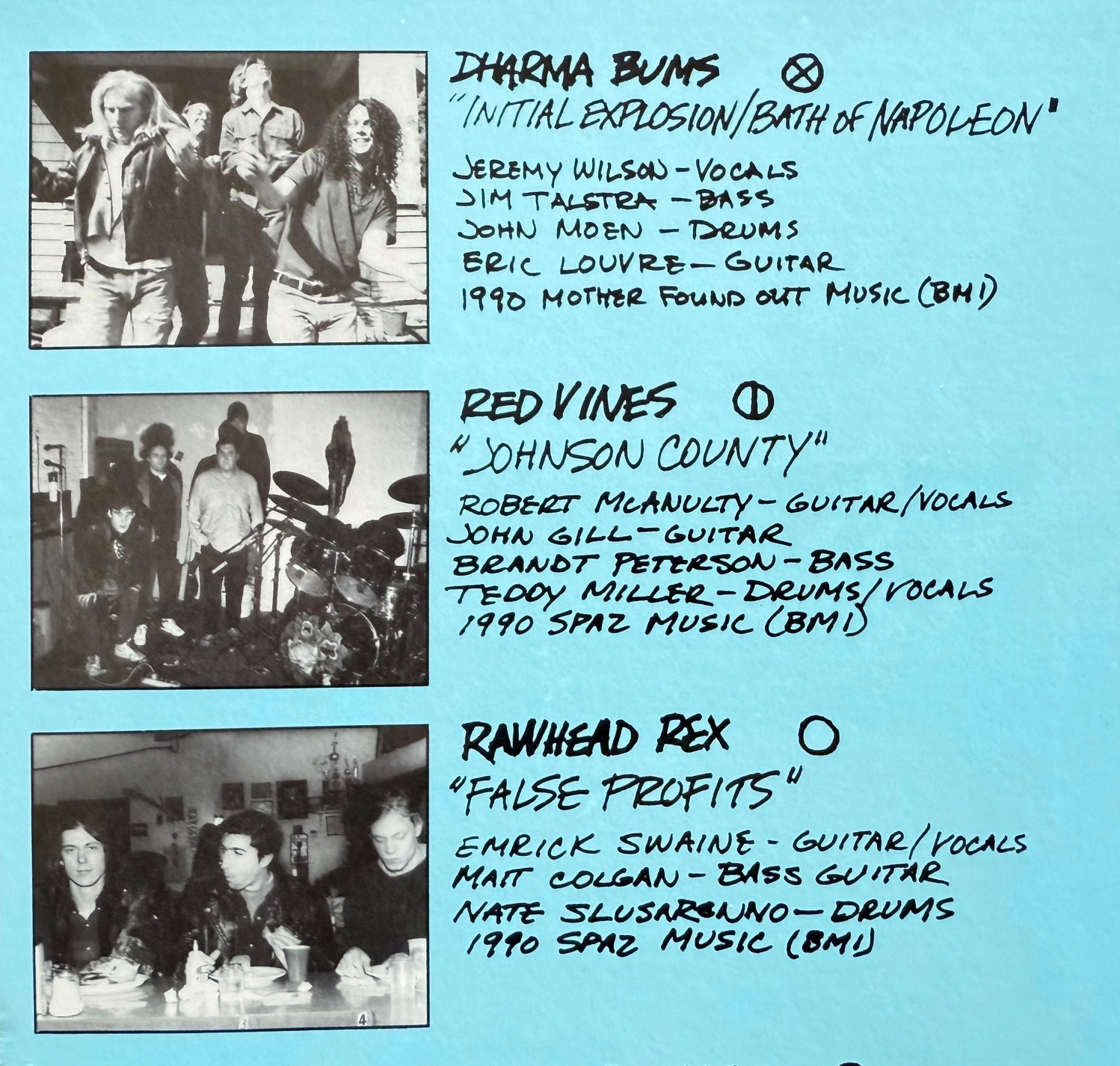 HELLCOWS – CRACKERBASH – DHARMA BUMS “I-5 Killers” LP SEALED 1990 PORTLAND PUNK