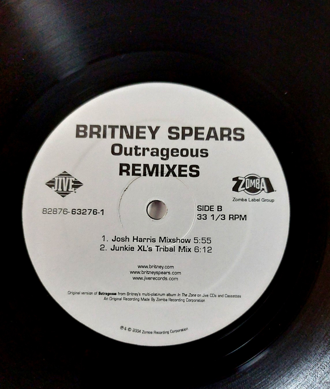 Britney Spears Outrageous Remixes 12″ 2004 Promo R. Kelly Junkie XL Murk