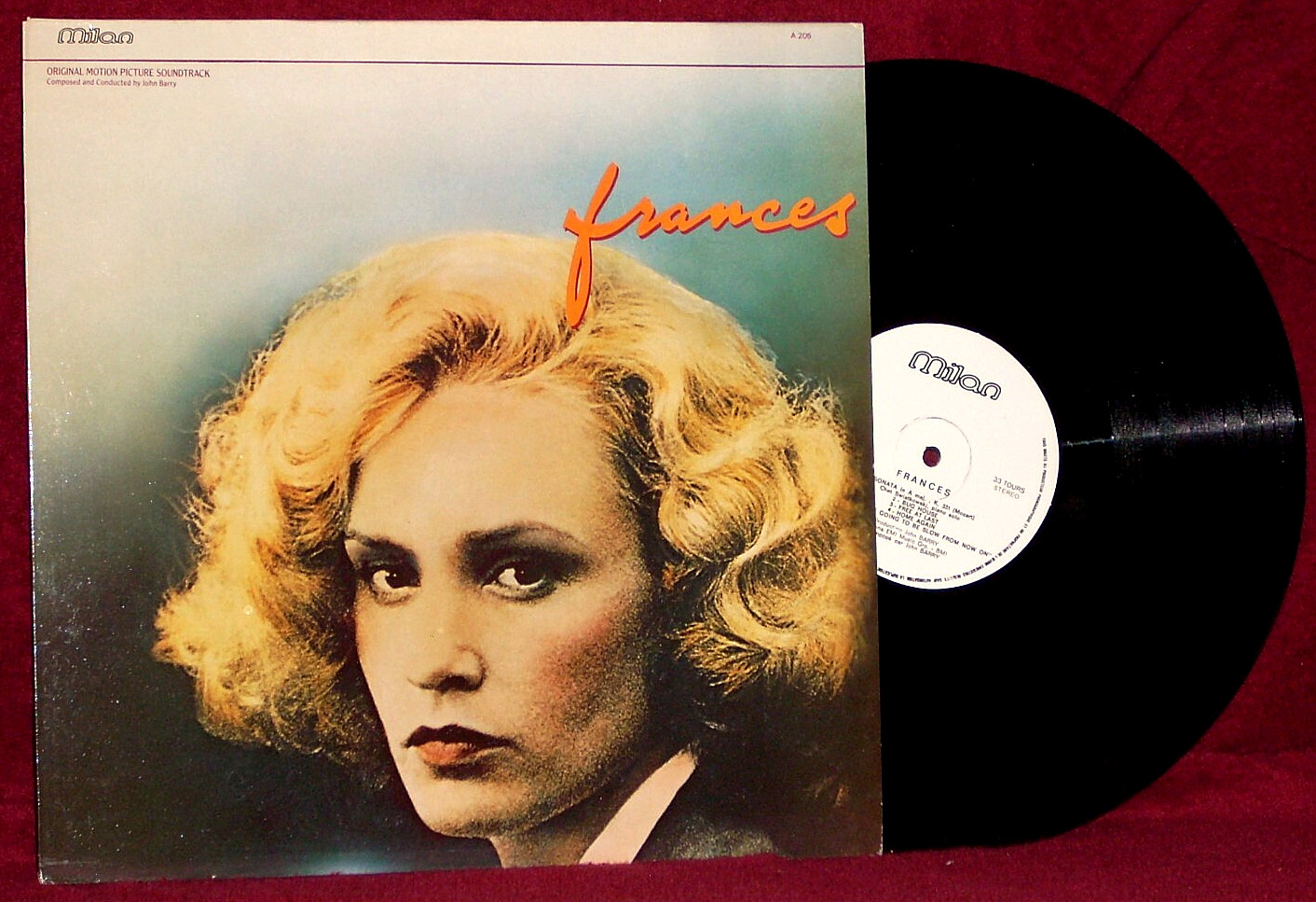 OST LP FRANCES JOHN BARRY 1983 MILAN ORIG FRANCE PRESS NM NOT CUTOUT NEAR MINT