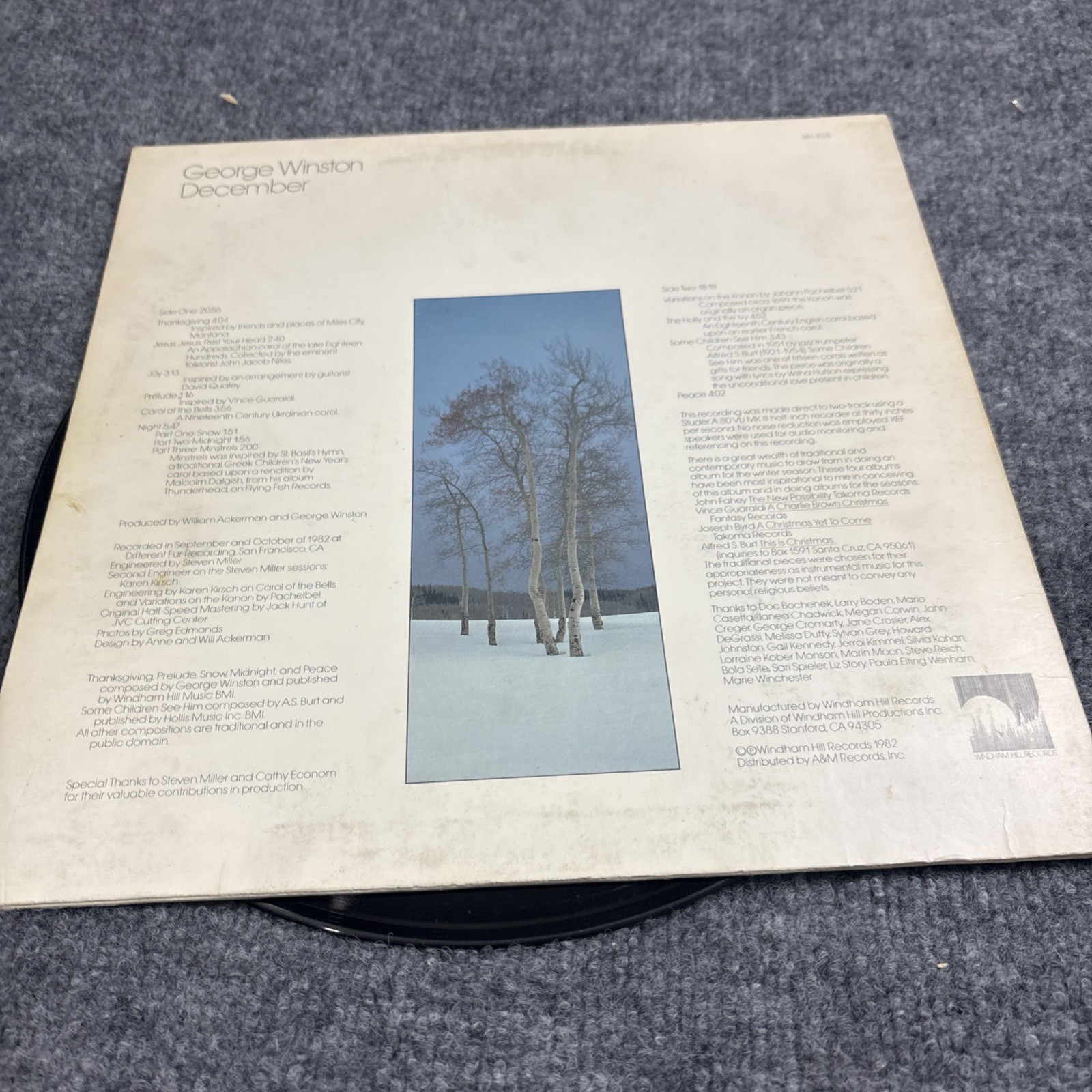 GEORGE WINSTON – Piano Solos. December. Windham Hill Records 1982. EX/VG