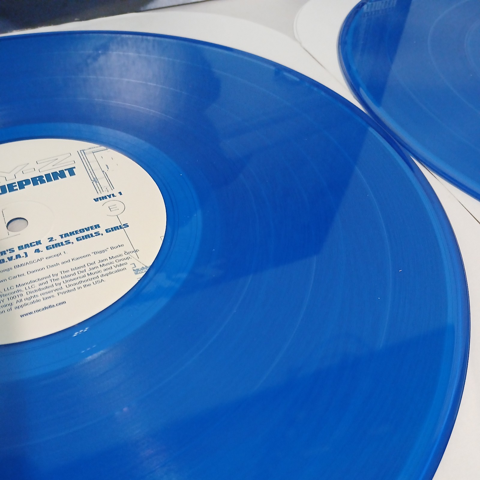 Jay-Z The Blueprint 2lp Blue Vinyl 2001 1st PROMO Press LIMITED W/Insert VG+/NM-