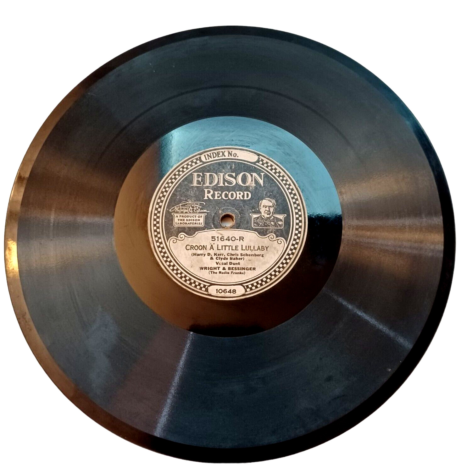 Wright & Bessinger Croon Little Lullaby / Sitting On Top of World Edison 51640 V