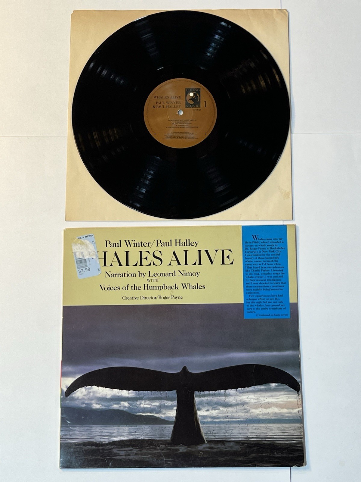 Winter Halley Nimoy Whales Alive (1987 Living Music LM-0013 Promo LP)