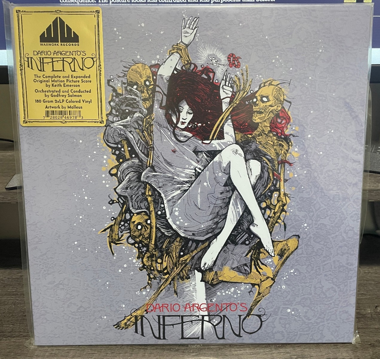 Dario Argento’s Inferno OST By Keith Emerson 2xLP On Colored Vinyl Horror Film