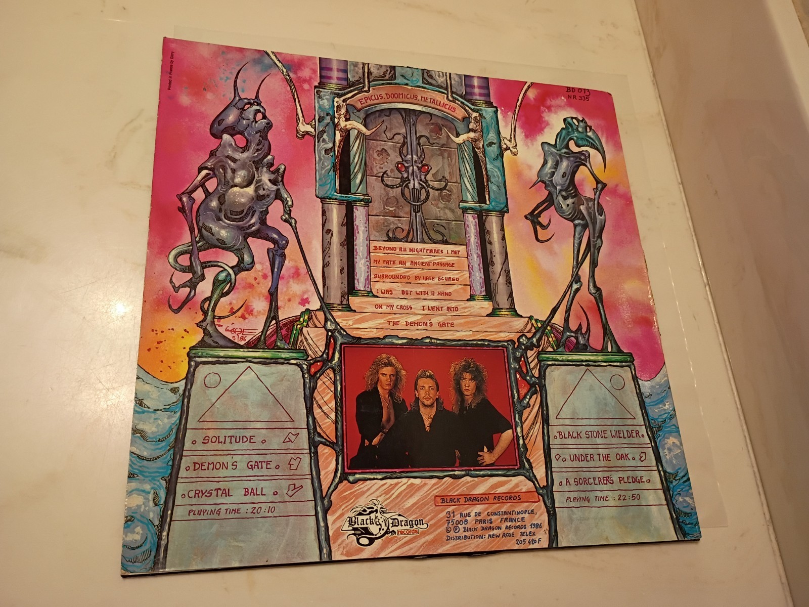 CANDLEMASS EPICUS DOOMICUS METALLICUS LP 1986 BD 013 NR 335 FRANCE 1ST PRESS