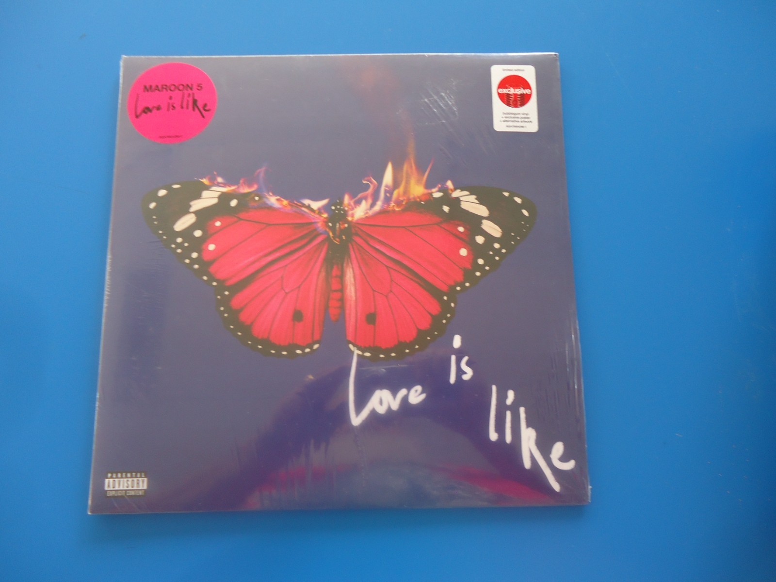 Maroon 5 Love is Like LP (2025) NEW Bubblegum Vinyl Shrink Wrap Tear Target Exc.