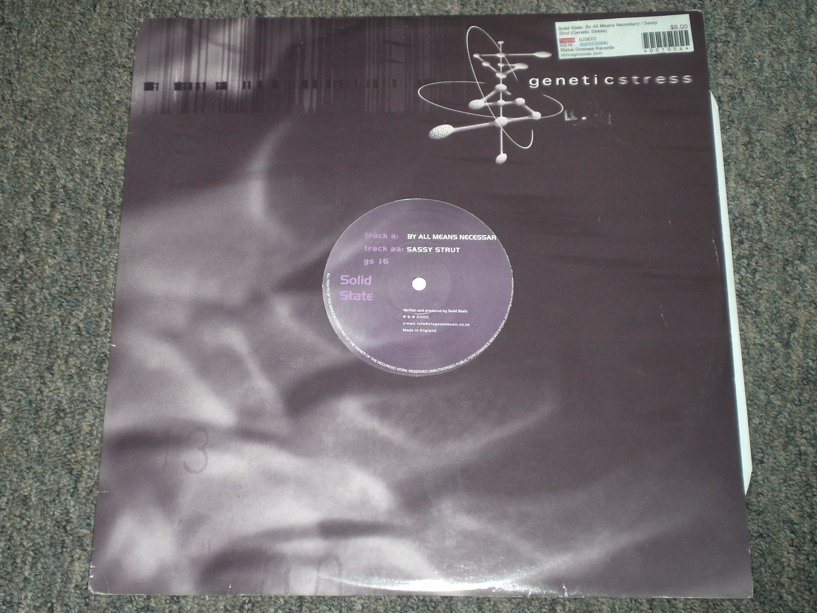 Solid State: By All Means Necessary b/w Sassy~Drum n’ Bass~UK IMPORT~FAST SHIP
