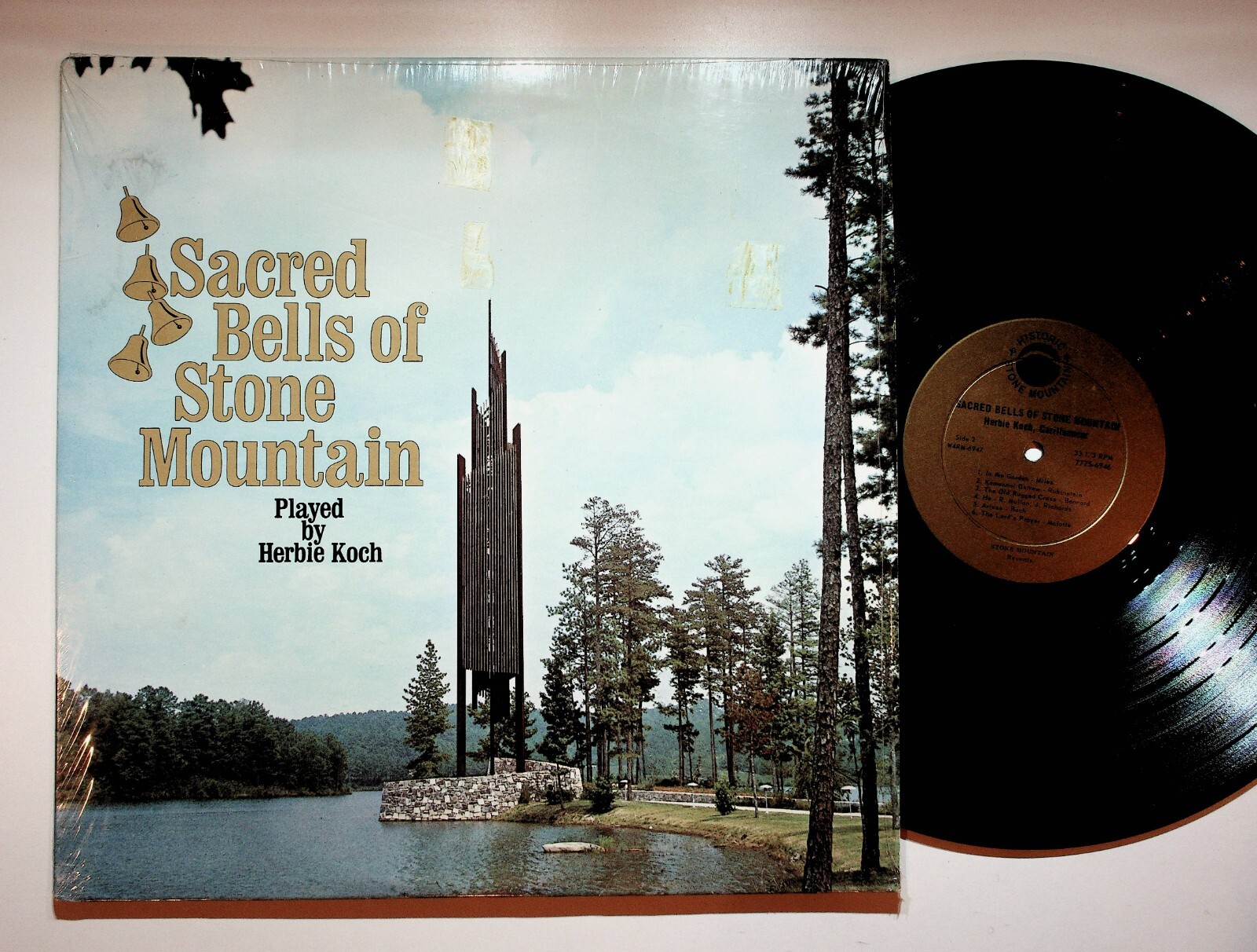 Sacred Bells Of Stone Mountain Herbie Koch Gospel Christian Vinyl LP Record VG+