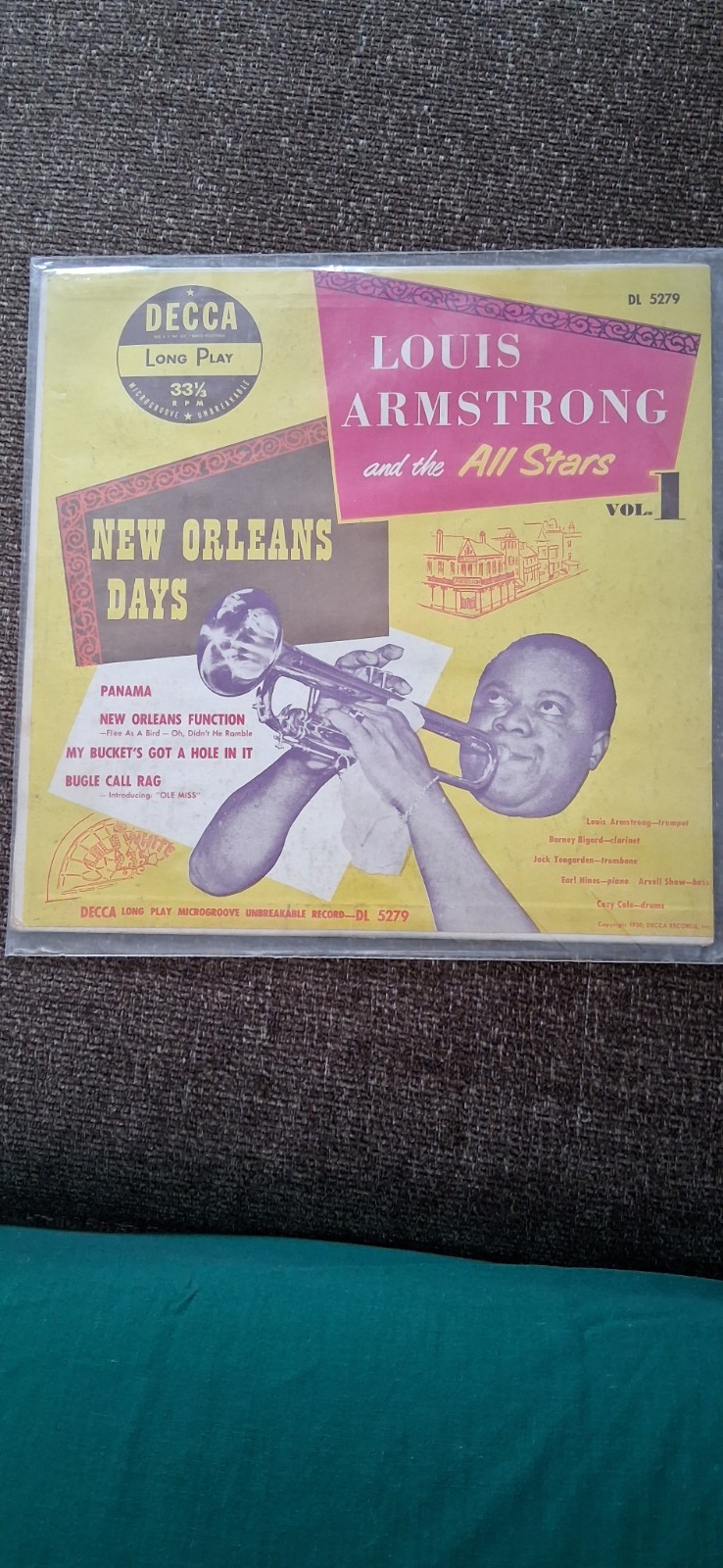 Collection LP, VERY RARE!LOUIS ARMSTRONG 10″ Microgroove! 1ST Press,plays NM lp