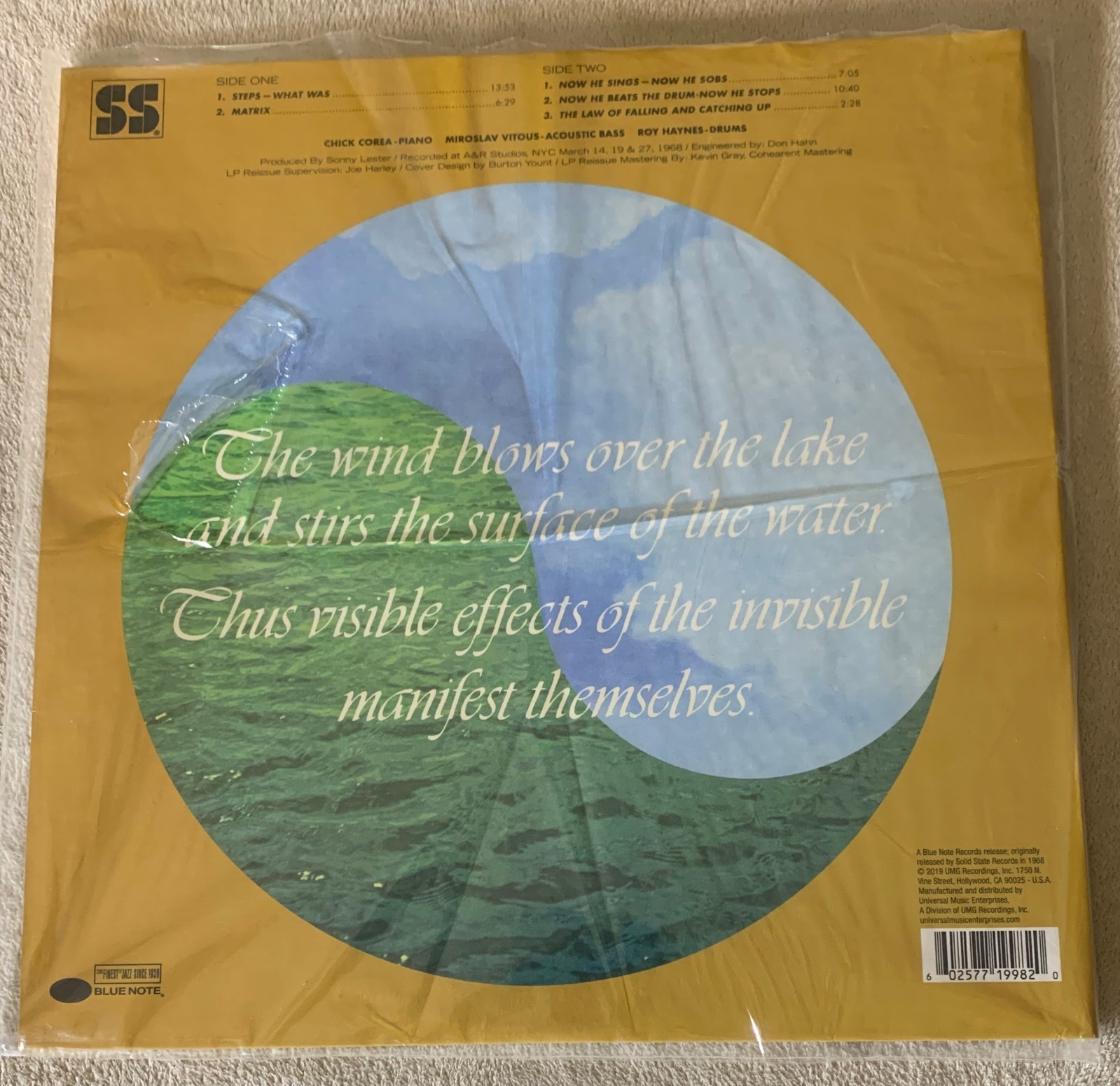 Chick Corea -Now He Sings, Now He Sobs -Blue Note – Solid State in bag w/sticker