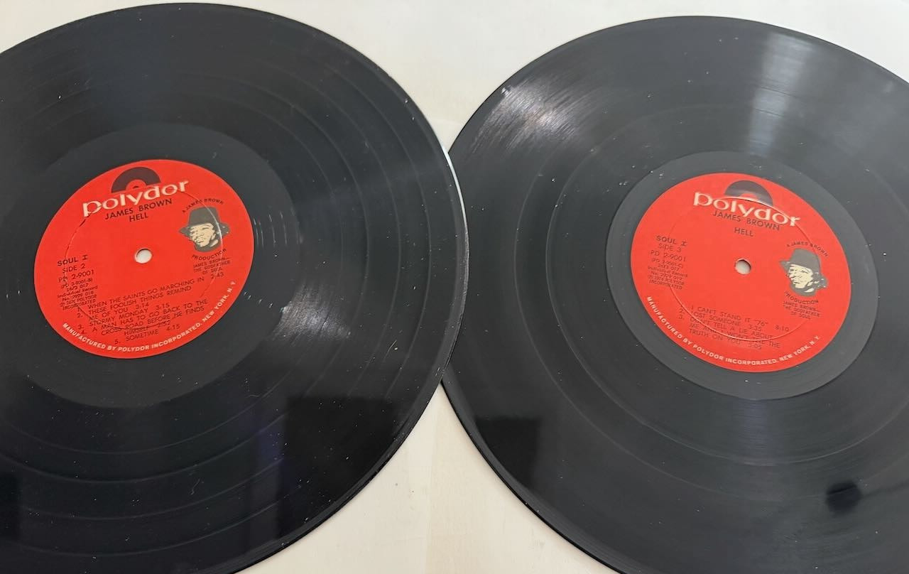 James Brown LP “Hell” Polydor PD 2-9001 1st Press “Sterling RL” 1974 Funk VG++