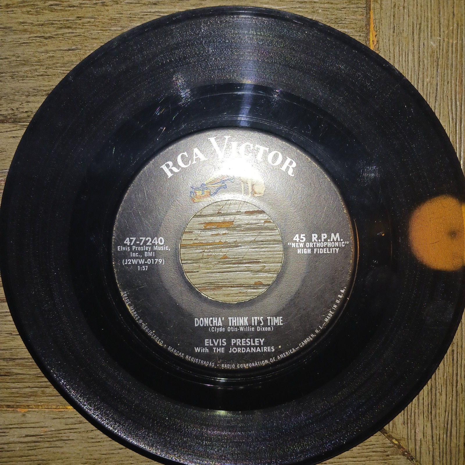 elvis presley vintage 45 rpm records