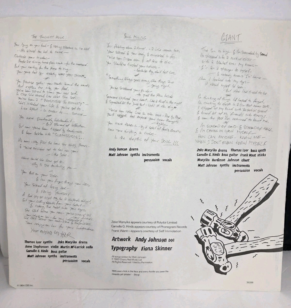 The The Soul Mining 1984 Post-punk synth-pop LP Record Vinyl VG CBS Epic