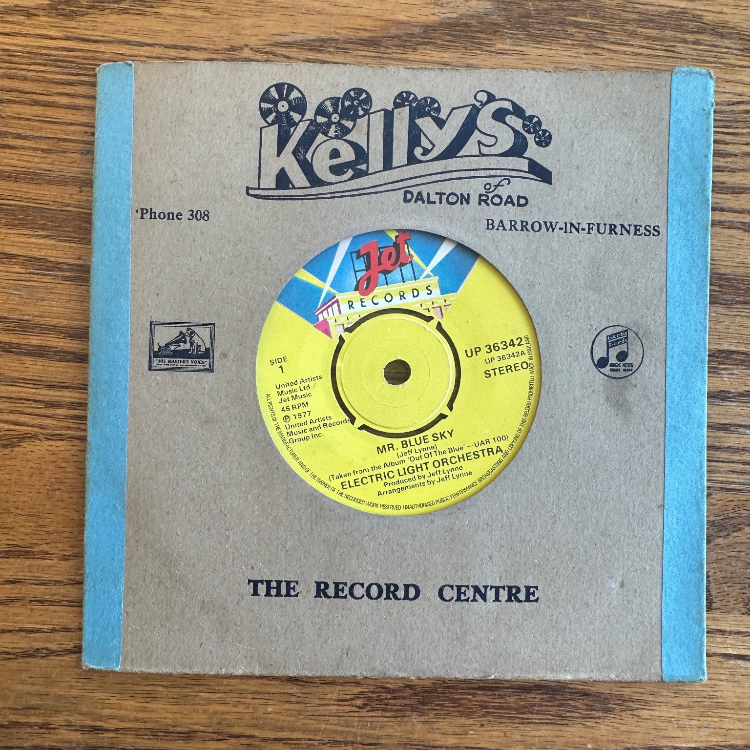 Electric Light Orchestra – Mr. Blue Sky 7″ Single 1977 Jet Records Pop Rock 45