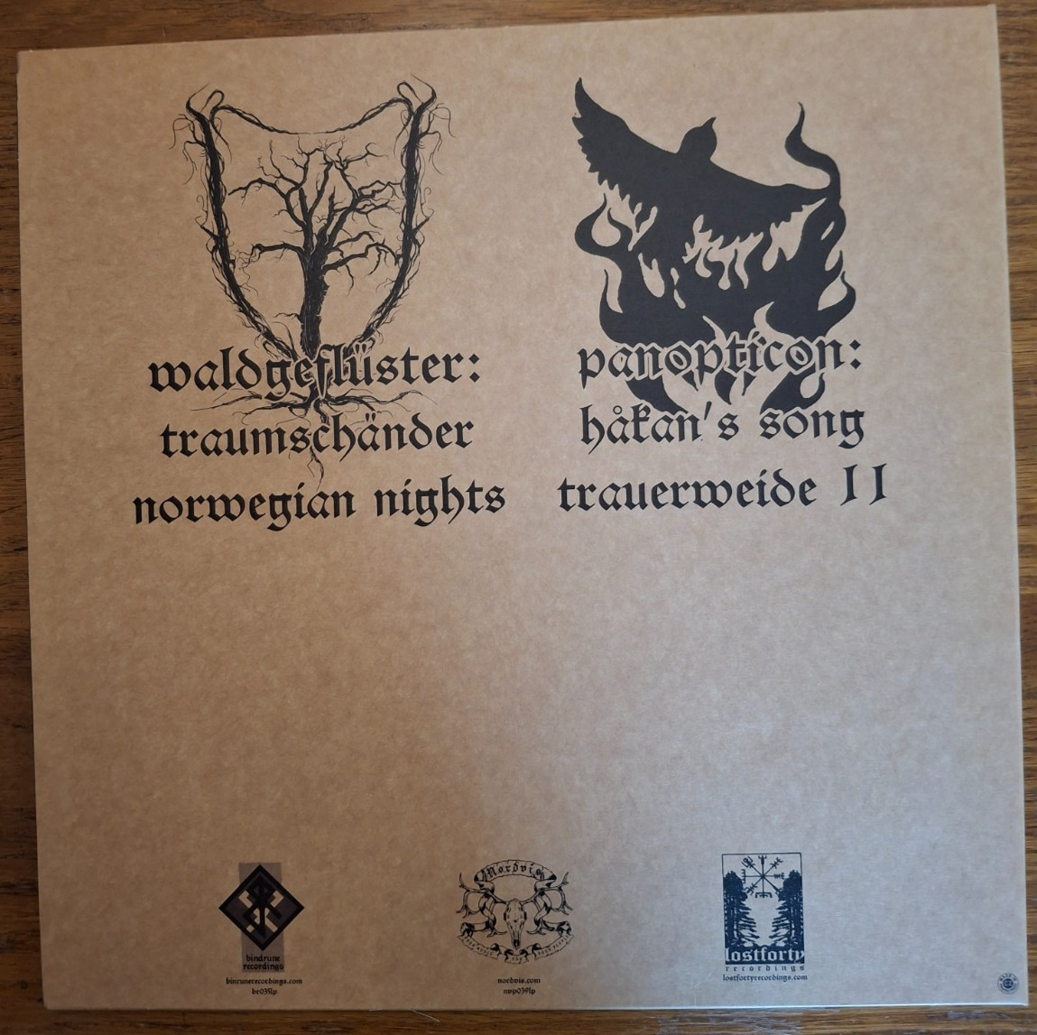 Waldgeflüster / Panopticon Split LP Limited Edition Milky Clear w/Brown Splatter