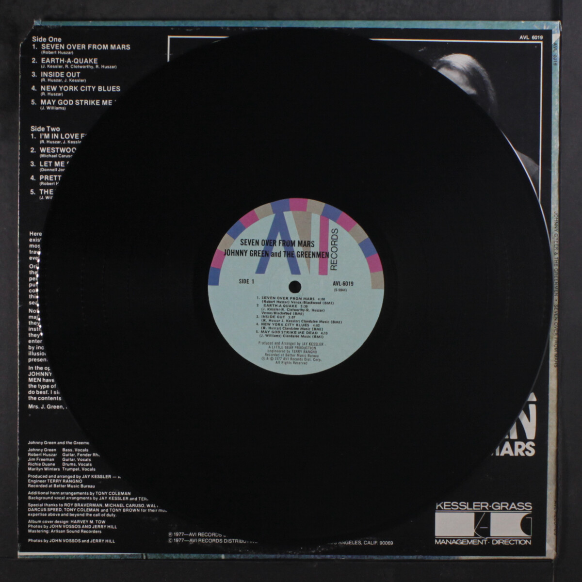 JOHNNY GREEN & GREENMEN: seven over from mars AVI 12″ LP 33 RPM Hear!