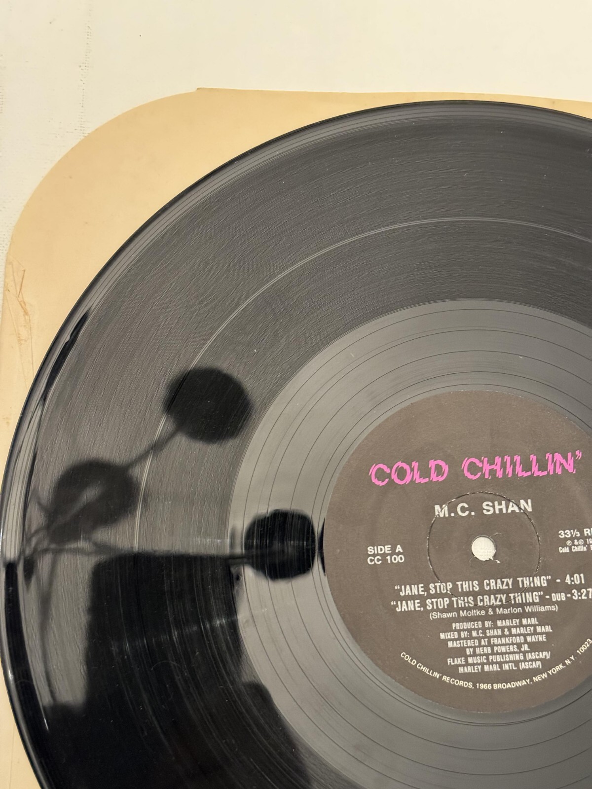 1986 – M.C. SHAN – JANE, STOP THIS CRAZY THING / COCAINE – COLD CHILLIN ORIGINAL