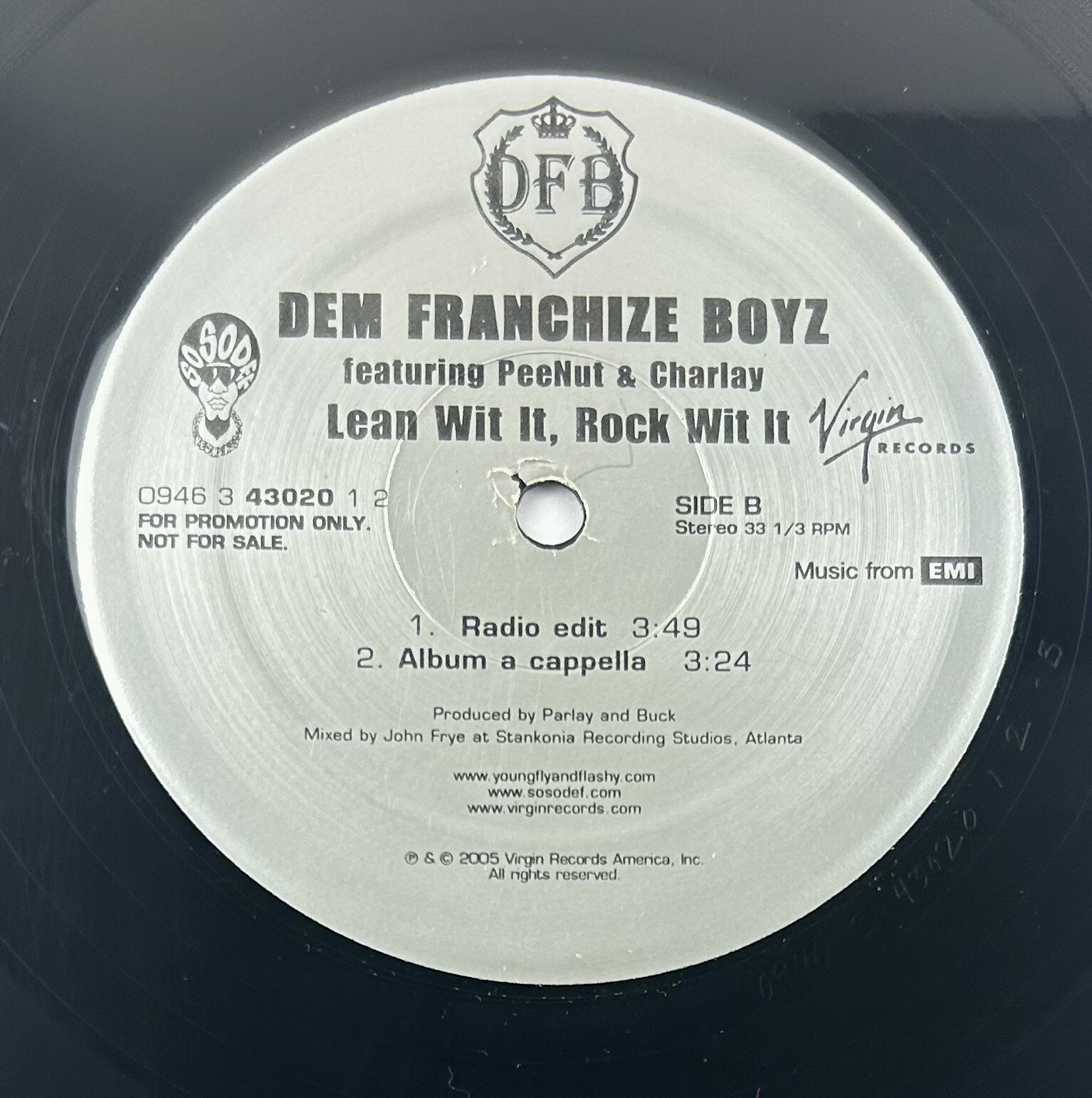 Dem Franchize Boyz – Lean Wit It, Rock Wit It 2006 Unplayed 12” Vinyl Record NM