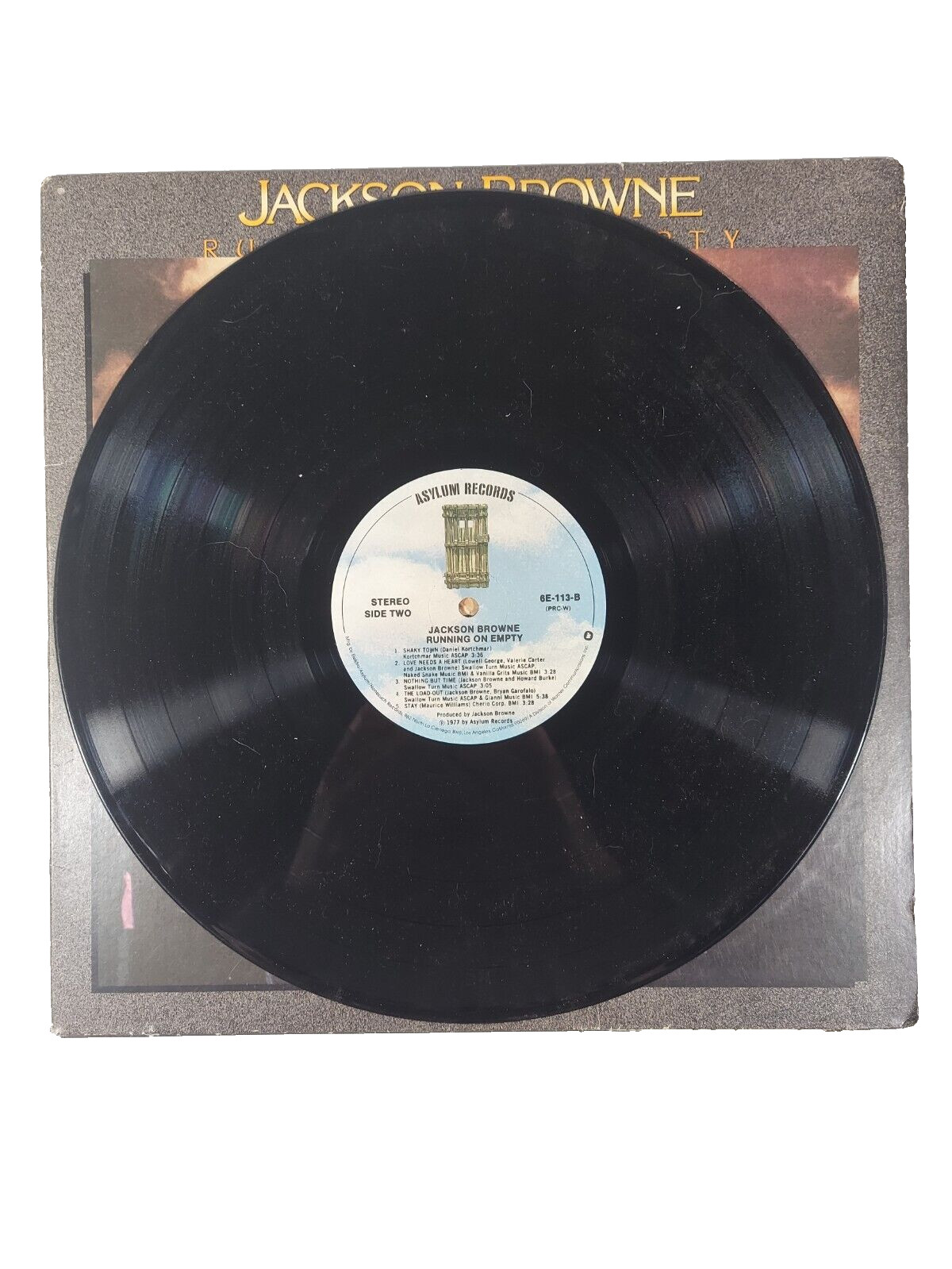 Jackson Browne Running on Empty LP Vinyl Asylum Records 6E 113 VG+